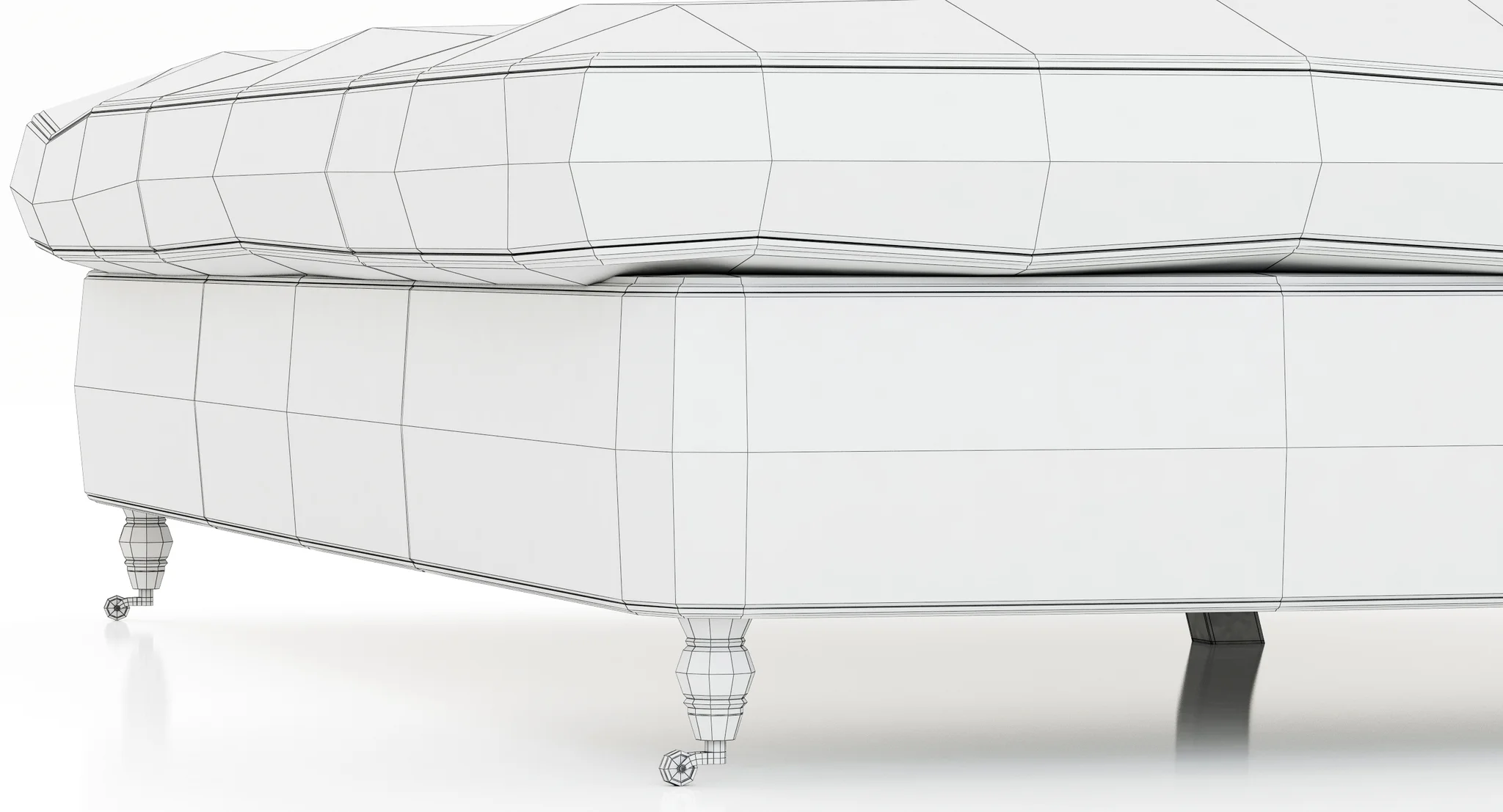 Baxter Charlotte Dormeuse Sofa — 3D model preview 2