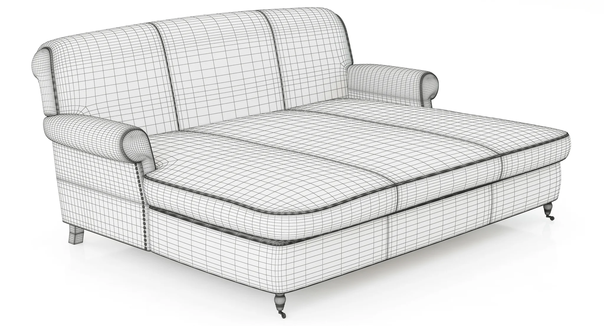 Baxter Charlotte Dormeuse Sofa — 3D model preview 5