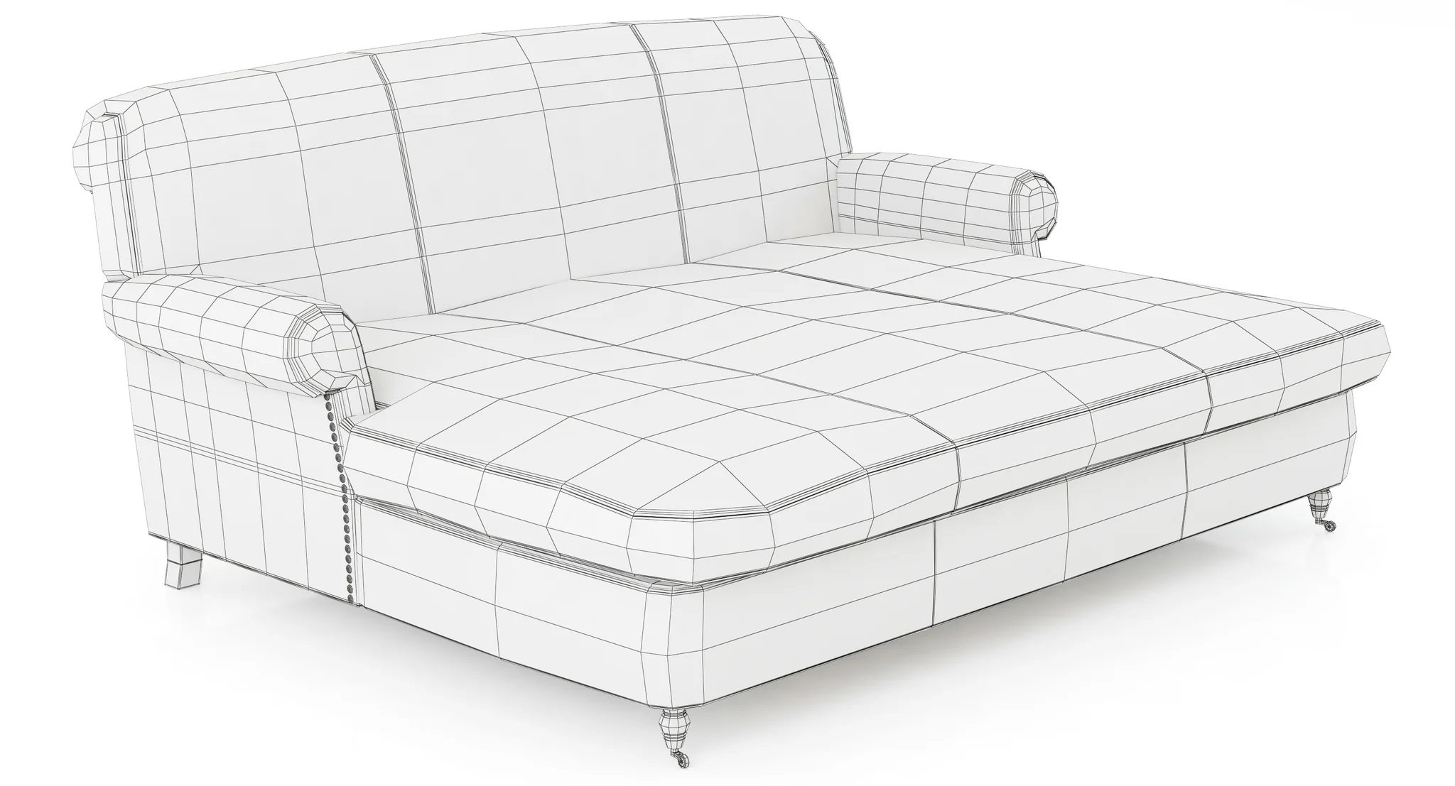 Baxter Charlotte Dormeuse Sofa — 3D model preview 6