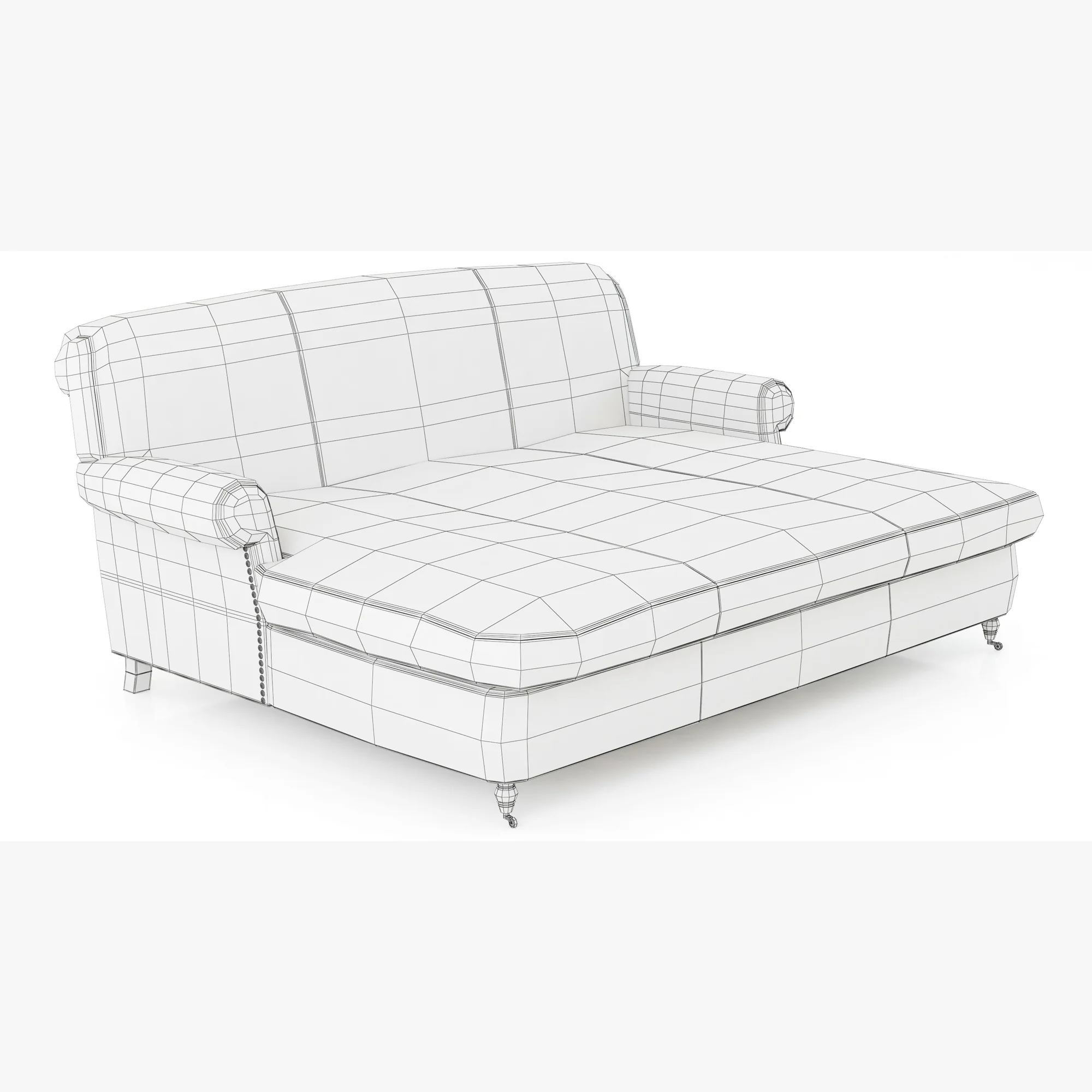 Baxter Charlotte Dormeuse Sofa — 3D model preview 7
