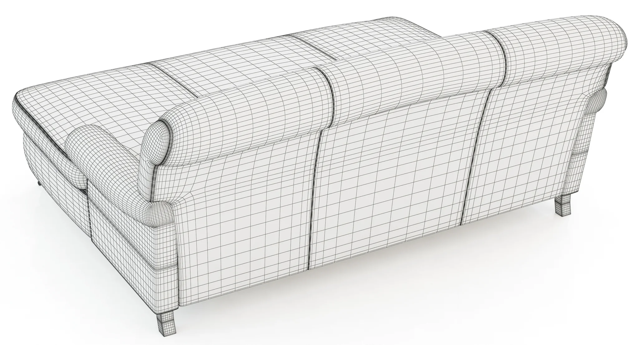 Baxter Charlotte Dormeuse Sofa — 3D model preview 10