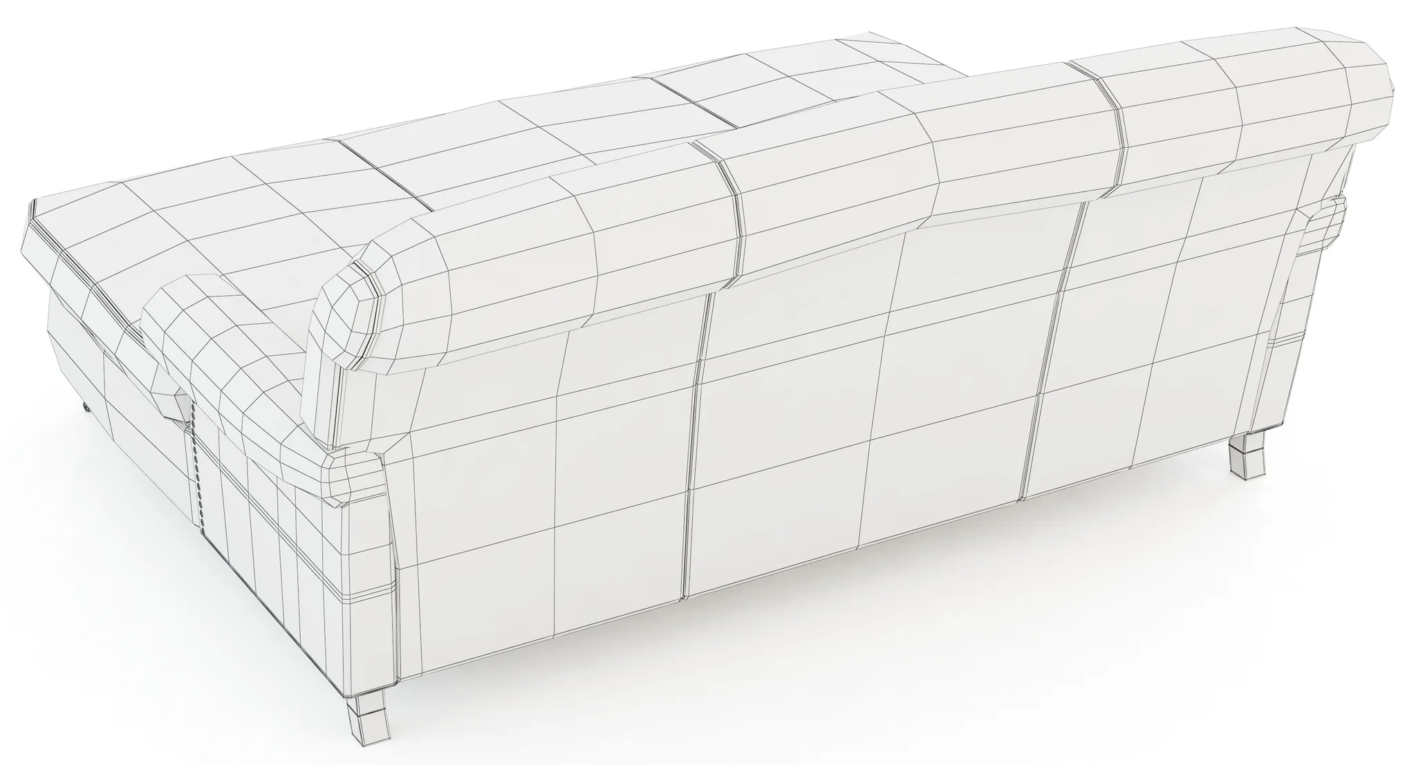 Baxter Charlotte Dormeuse Sofa — 3D model preview 11