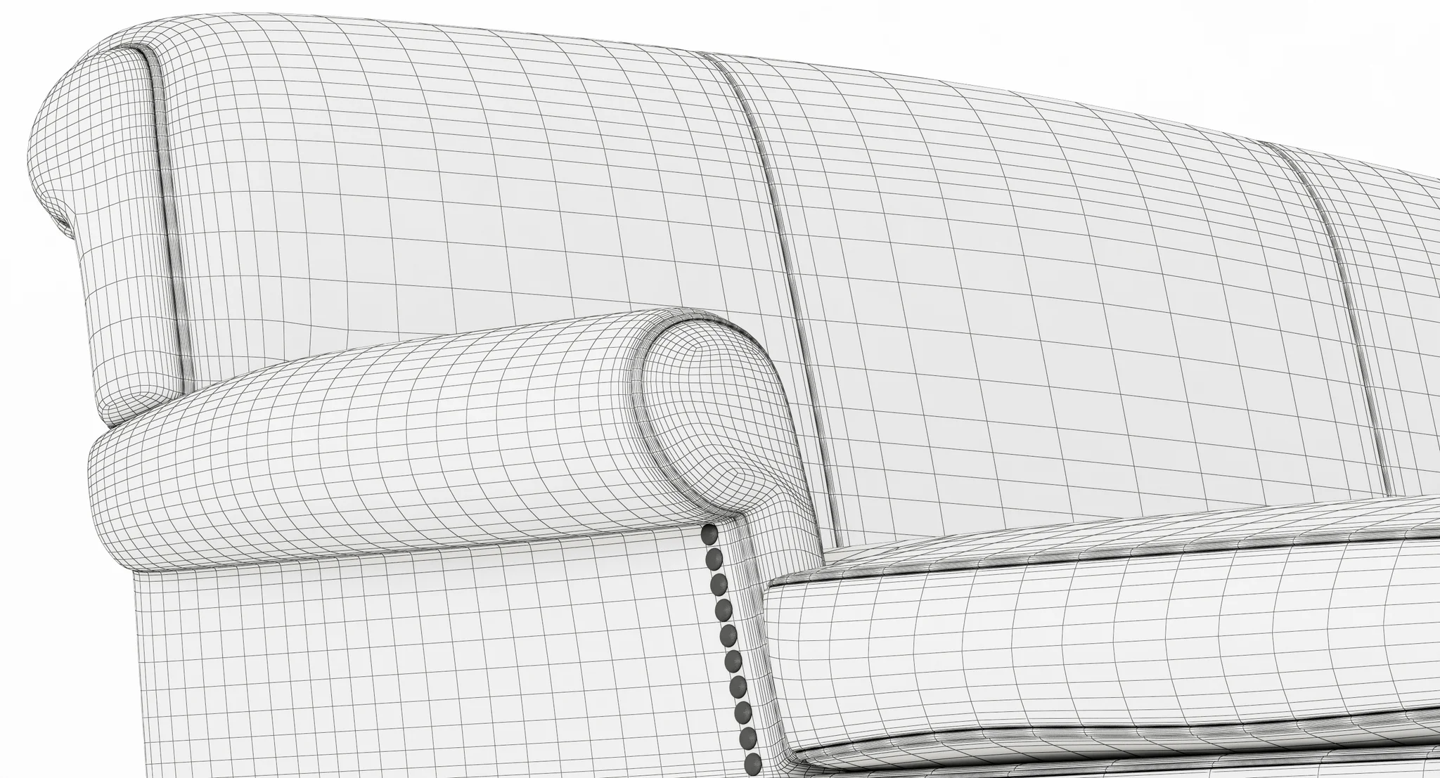Baxter Charlotte Dormeuse Sofa — 3D model preview 16
