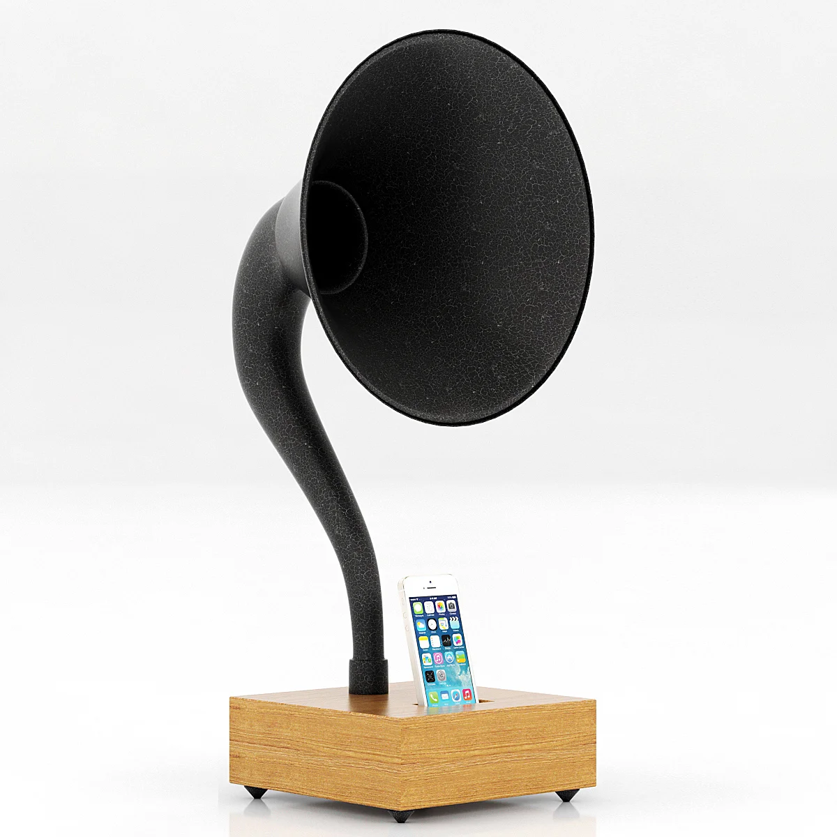 Restoration Hardware IPhone Gramophone Walnut — 3D model preview 2