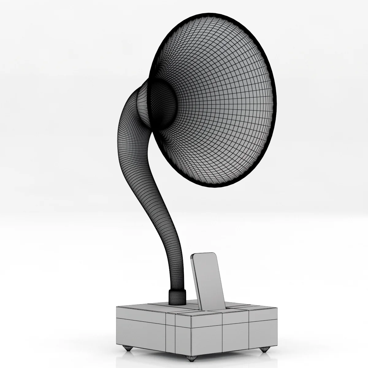 Restoration Hardware IPhone Gramophone Walnut — 3D model preview 5
