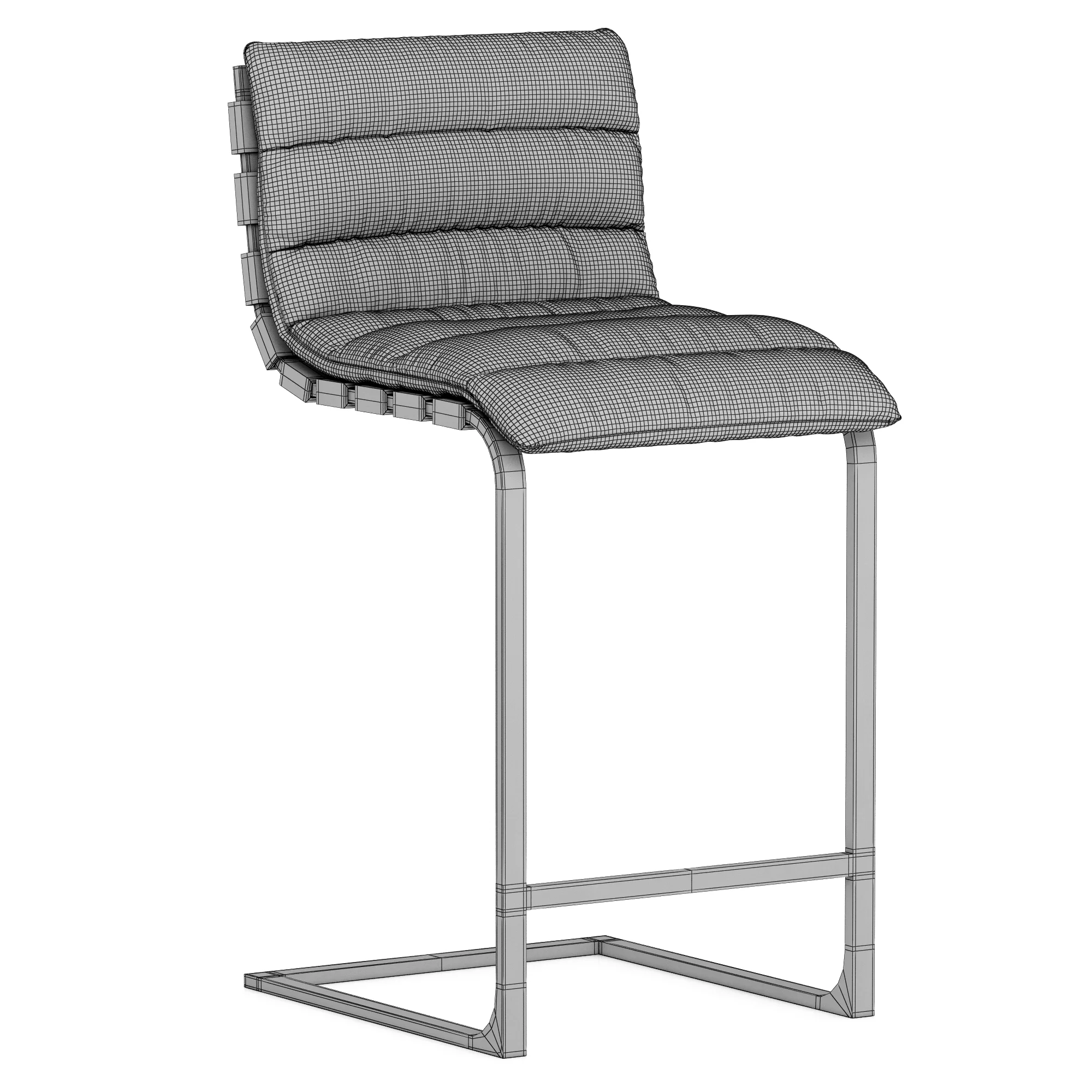 Restoration Hardware Oviedo Leather Stool — 3D model preview 8