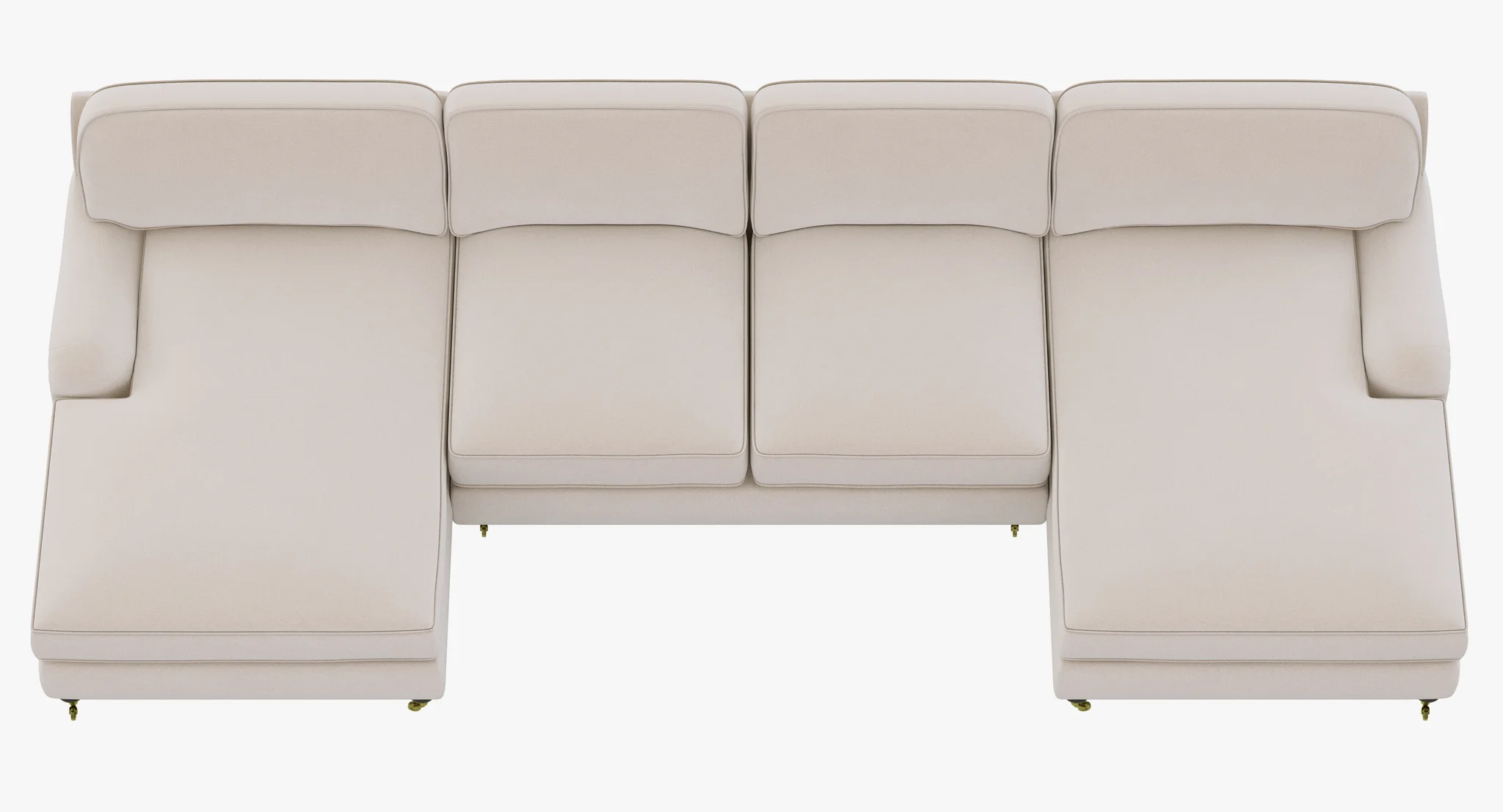 Restoration Hardware English Roll Arm Upholstered U Chaise Sectional — 3D model preview 10