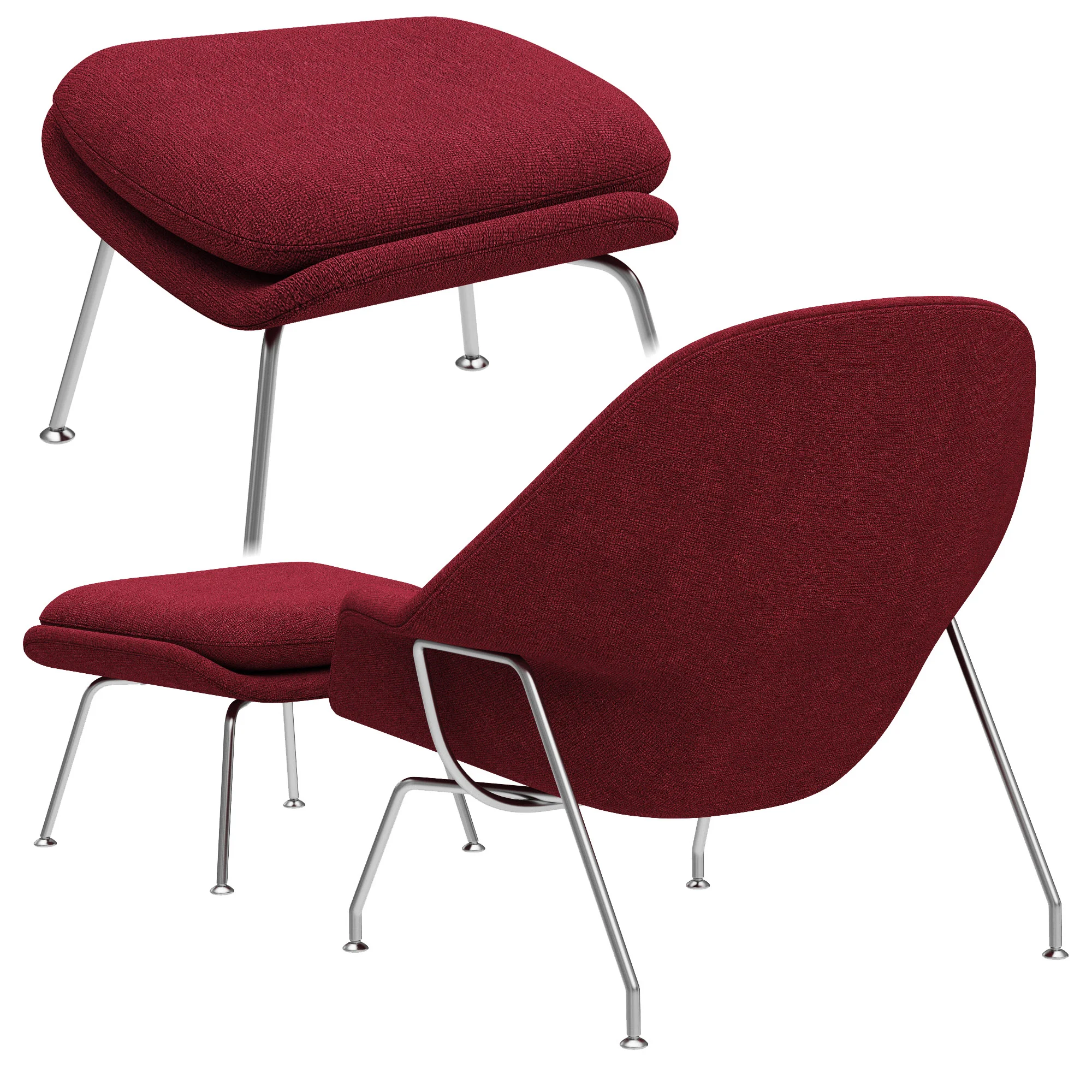 Knoll Saarinen Womb — 3D model preview 6