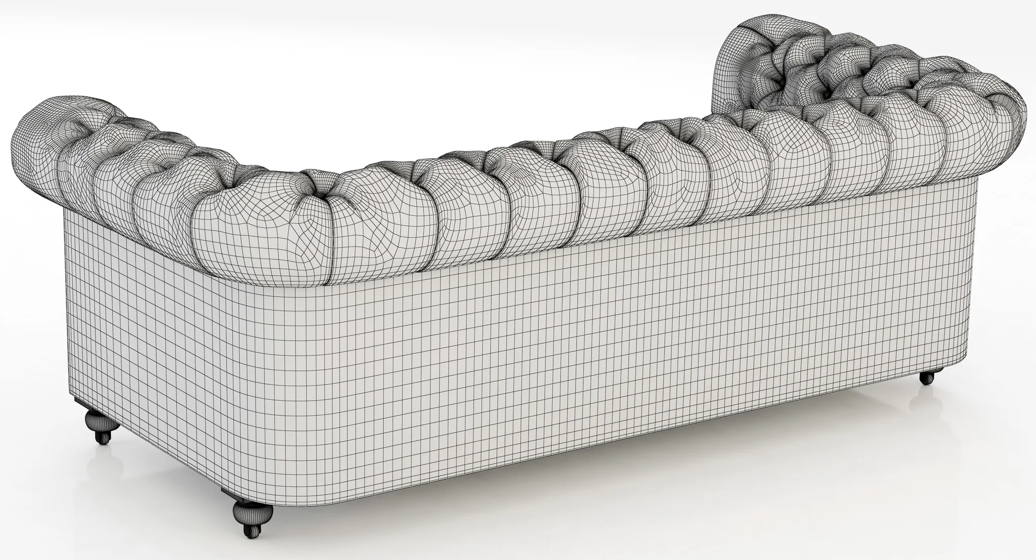 Restoration Hardware Cambridge Leather Sofa — 3D model preview 8