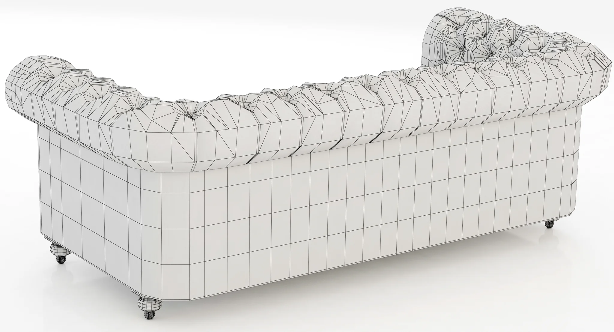 Restoration Hardware Cambridge Leather Sofa — 3D model preview 9