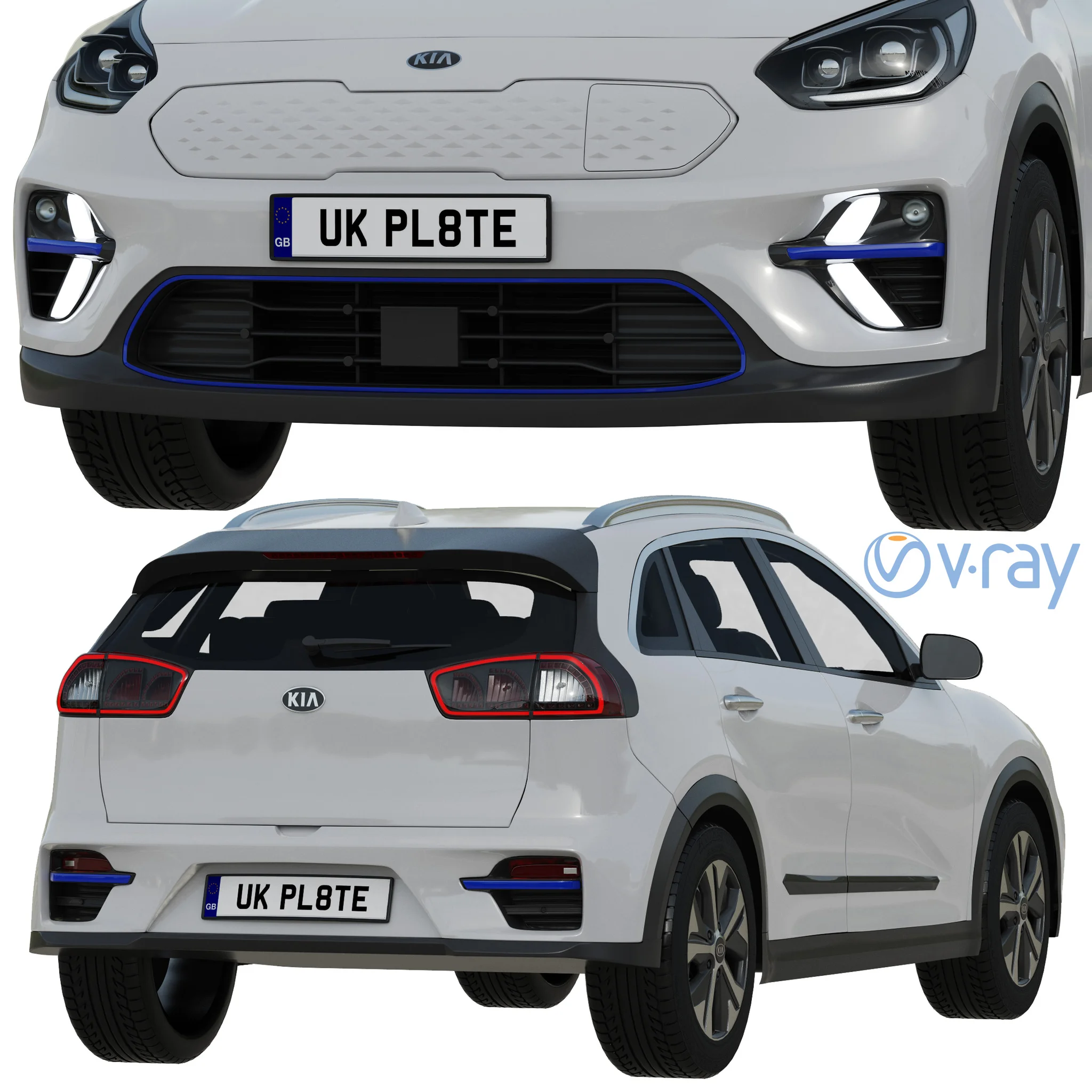 Kia Niro EV, 3D model preview 5