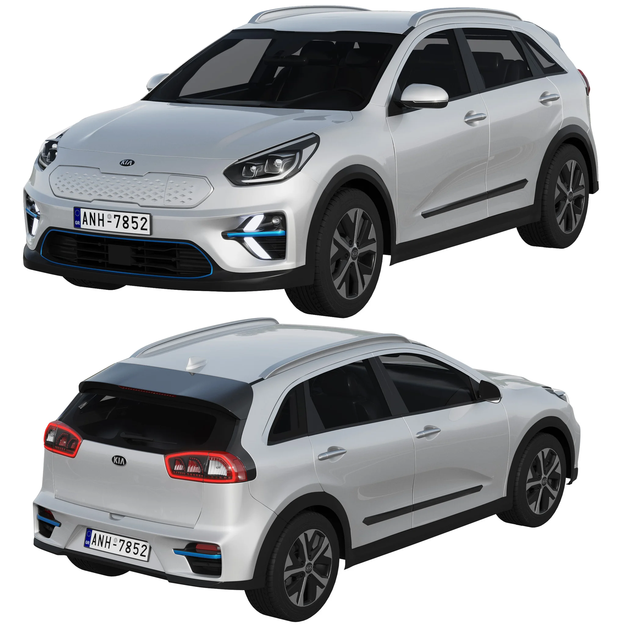 Kia Niro EV, 3D model preview 7