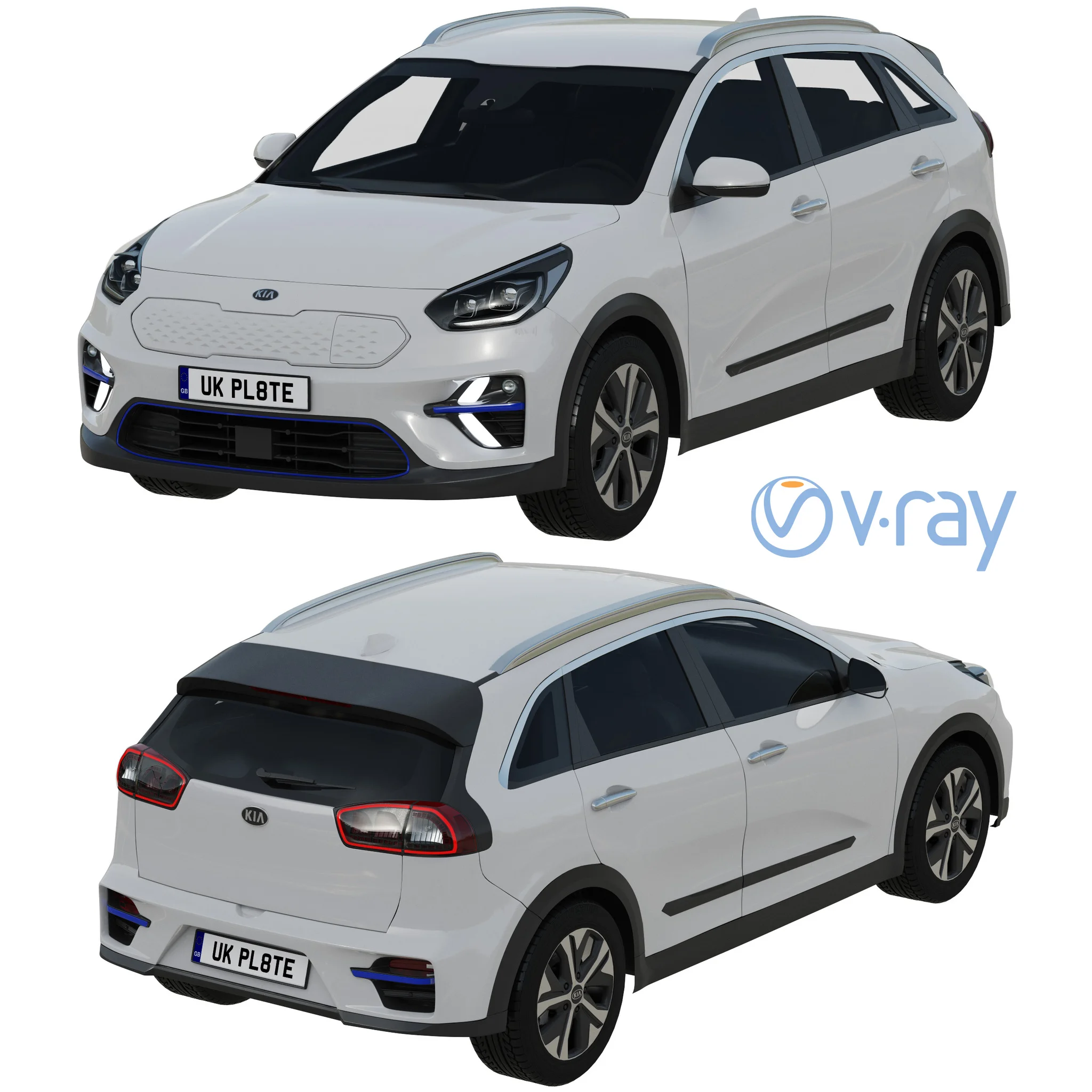 Kia Niro EV, 3D model preview 14