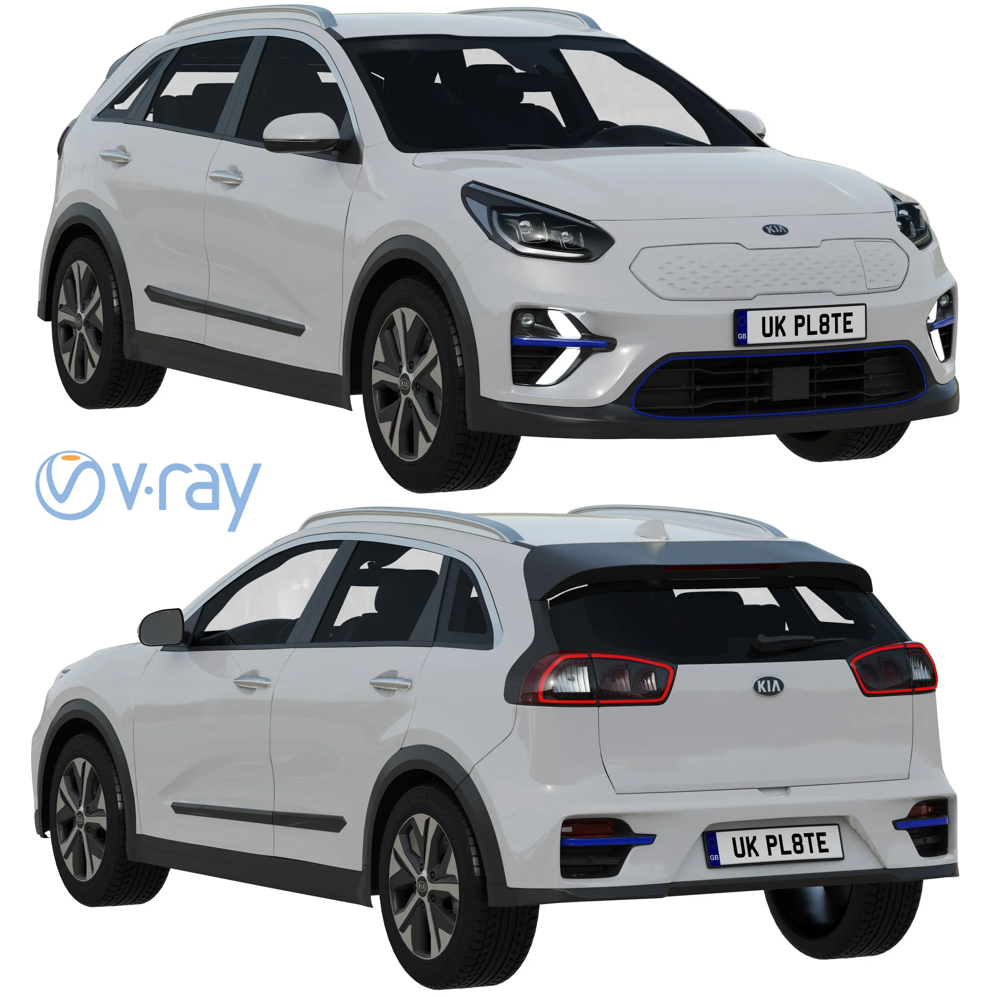 Kia Niro EV, 3D model preview 20