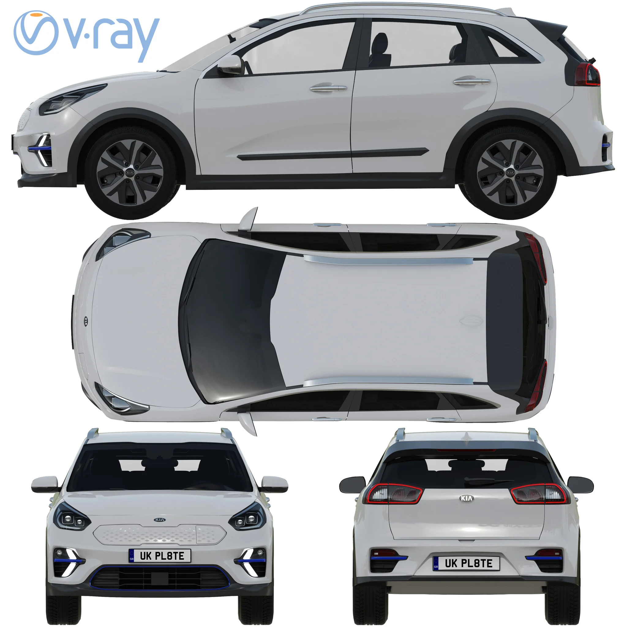 Kia Niro EV, 3D model preview 30