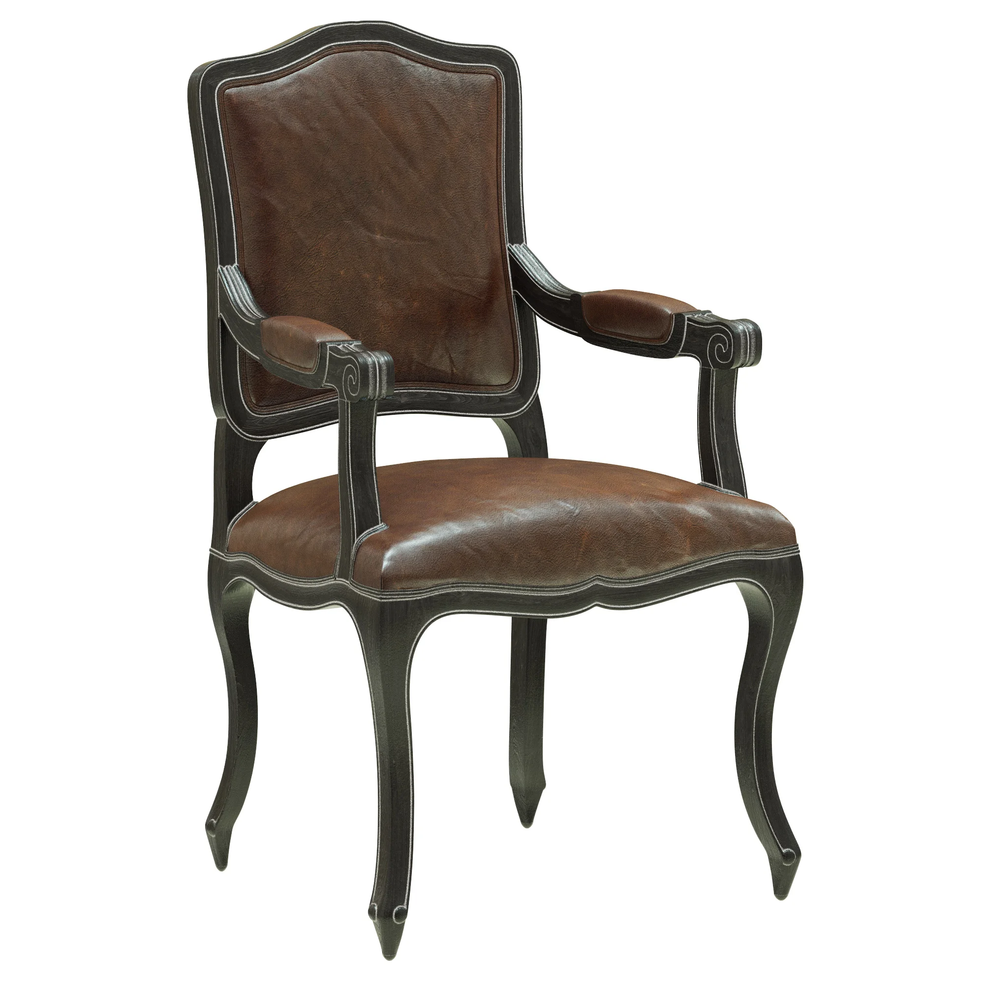 Restoration Hardware Vintage French Camelback Armchair — 3D model preview 1