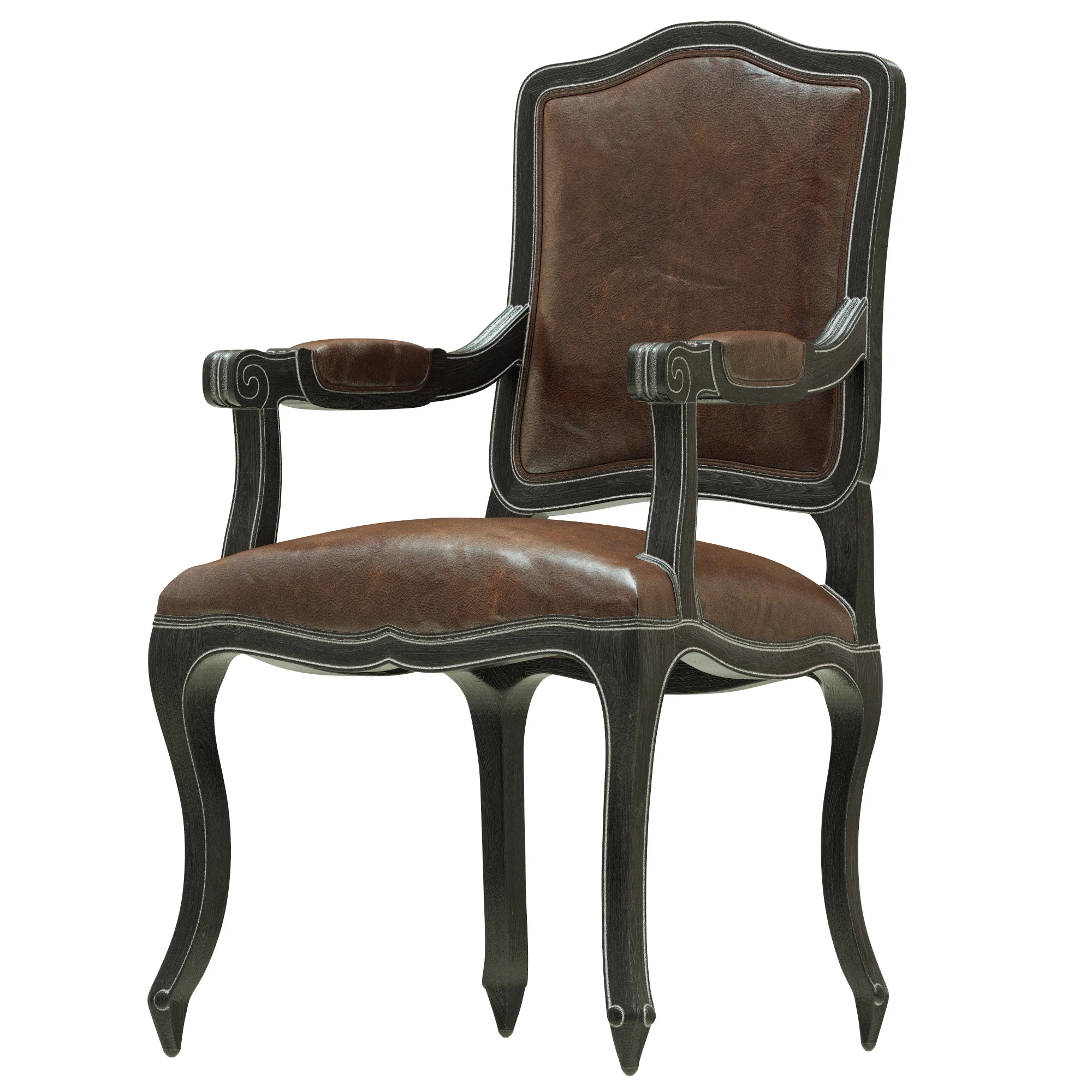 Restoration Hardware Vintage French Camelback Armchair — 3D model preview 2