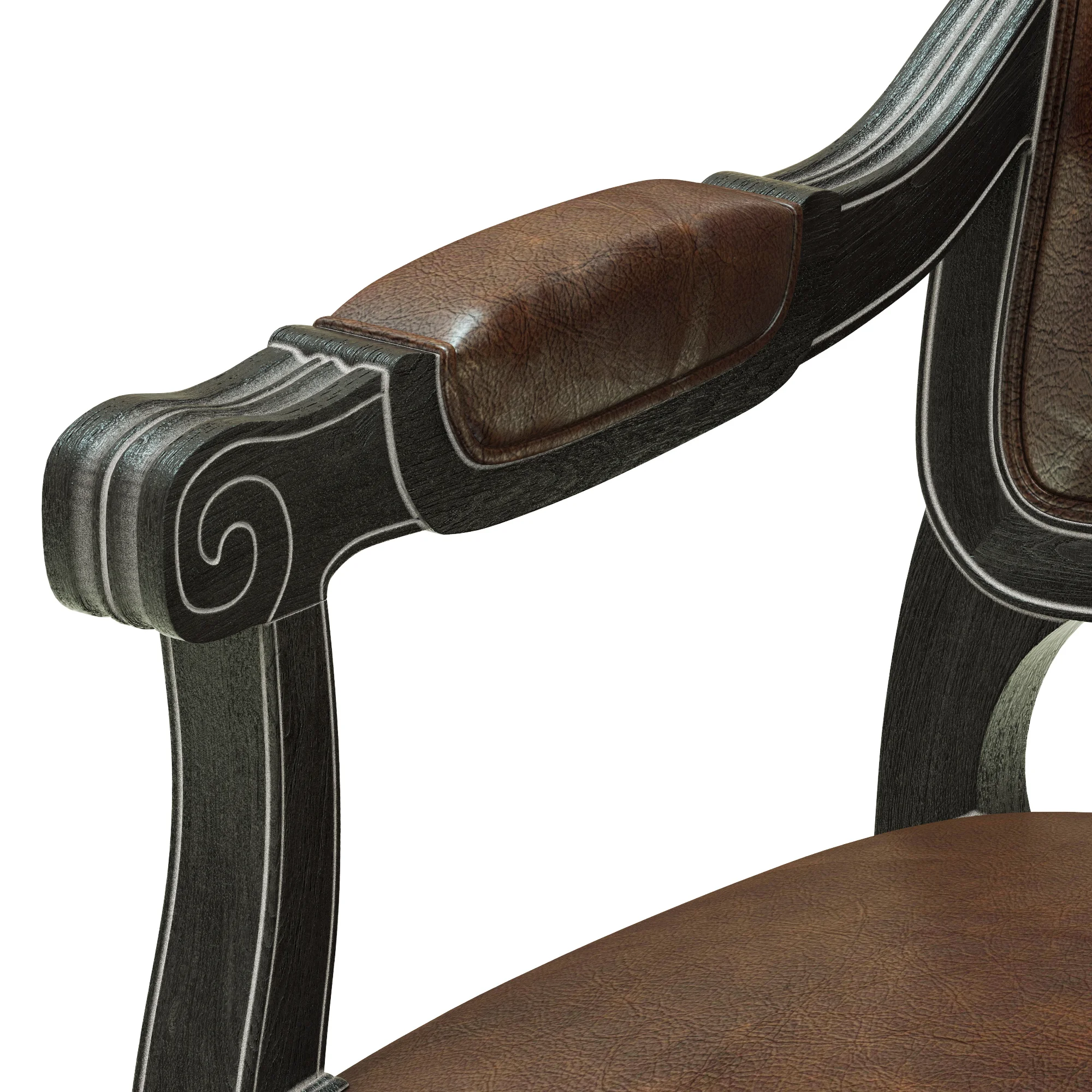 Restoration Hardware Vintage French Camelback Armchair — 3D model preview 3