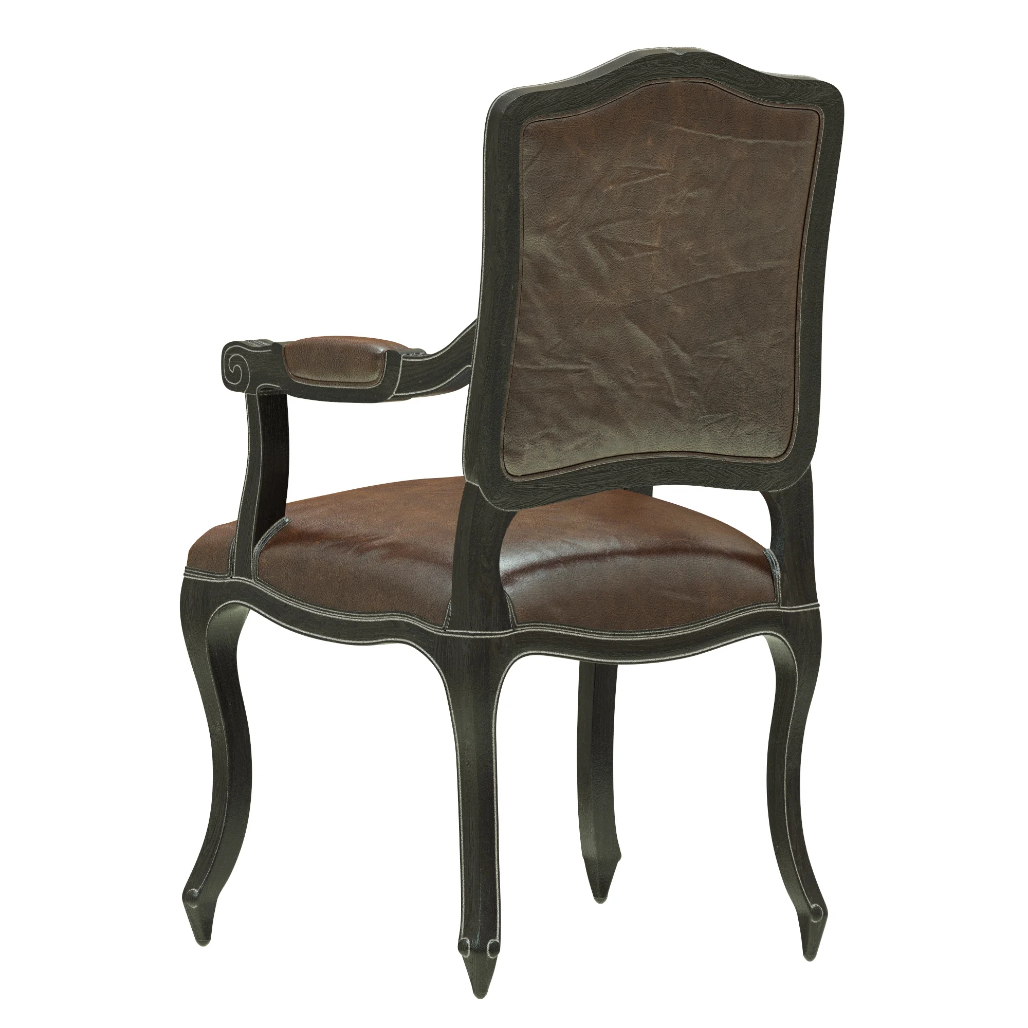 Restoration Hardware Vintage French Camelback Armchair — 3D model preview 4