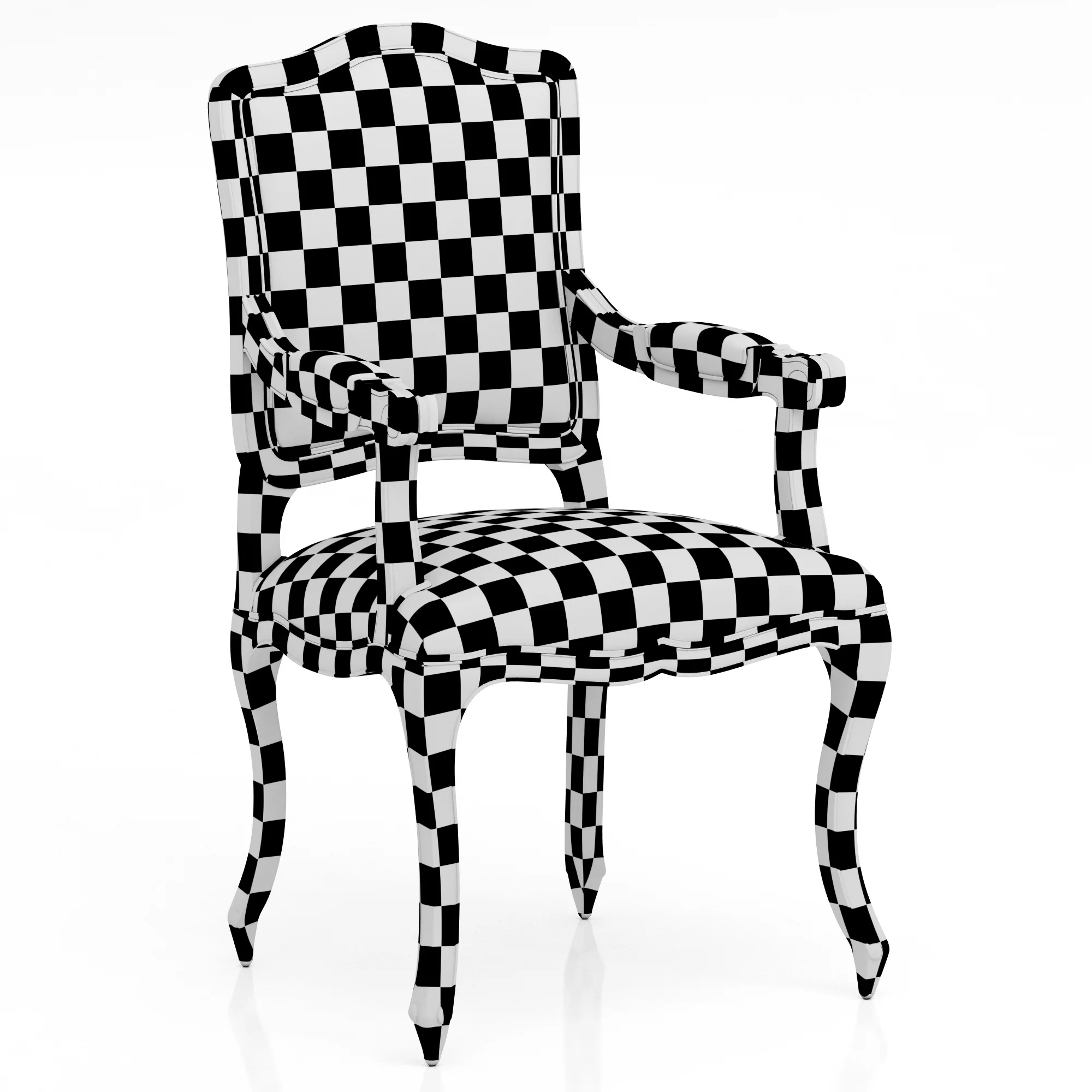 Restoration Hardware Vintage French Camelback Armchair — 3D model preview 9