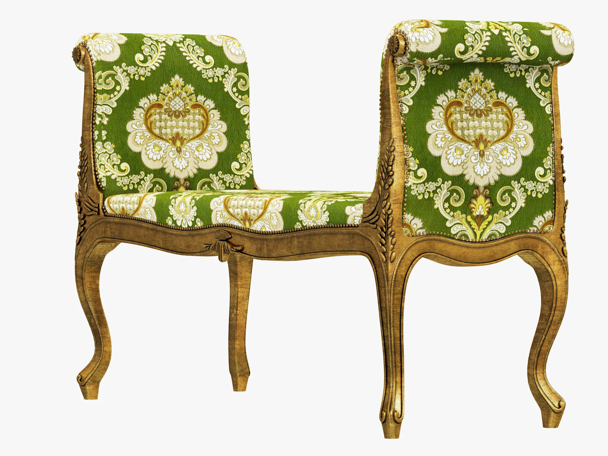 George III Giltwood Window Seats — 3D model preview 2