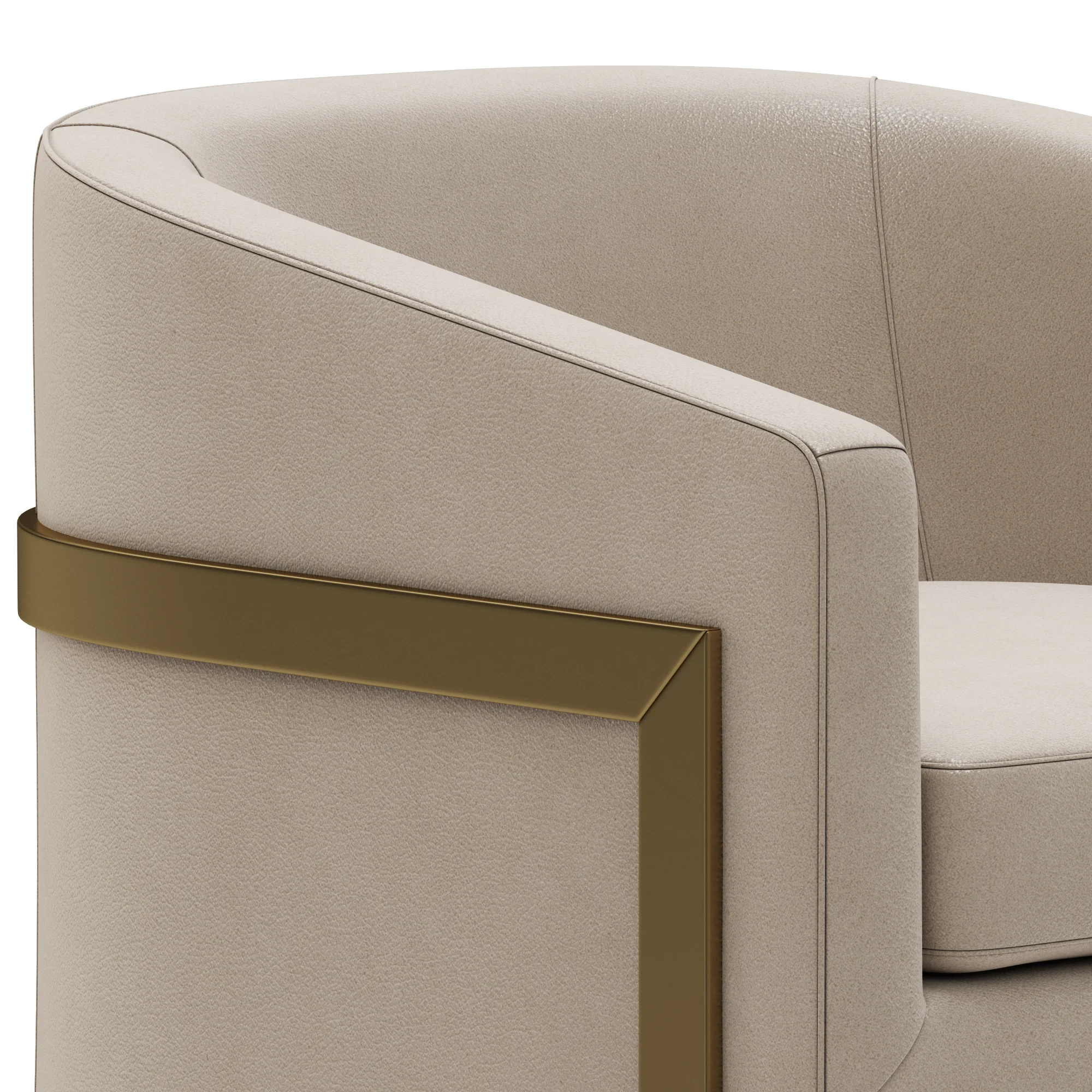 Restoration Hardware Reginald Leather Swivel Chair, 3D model preview 3