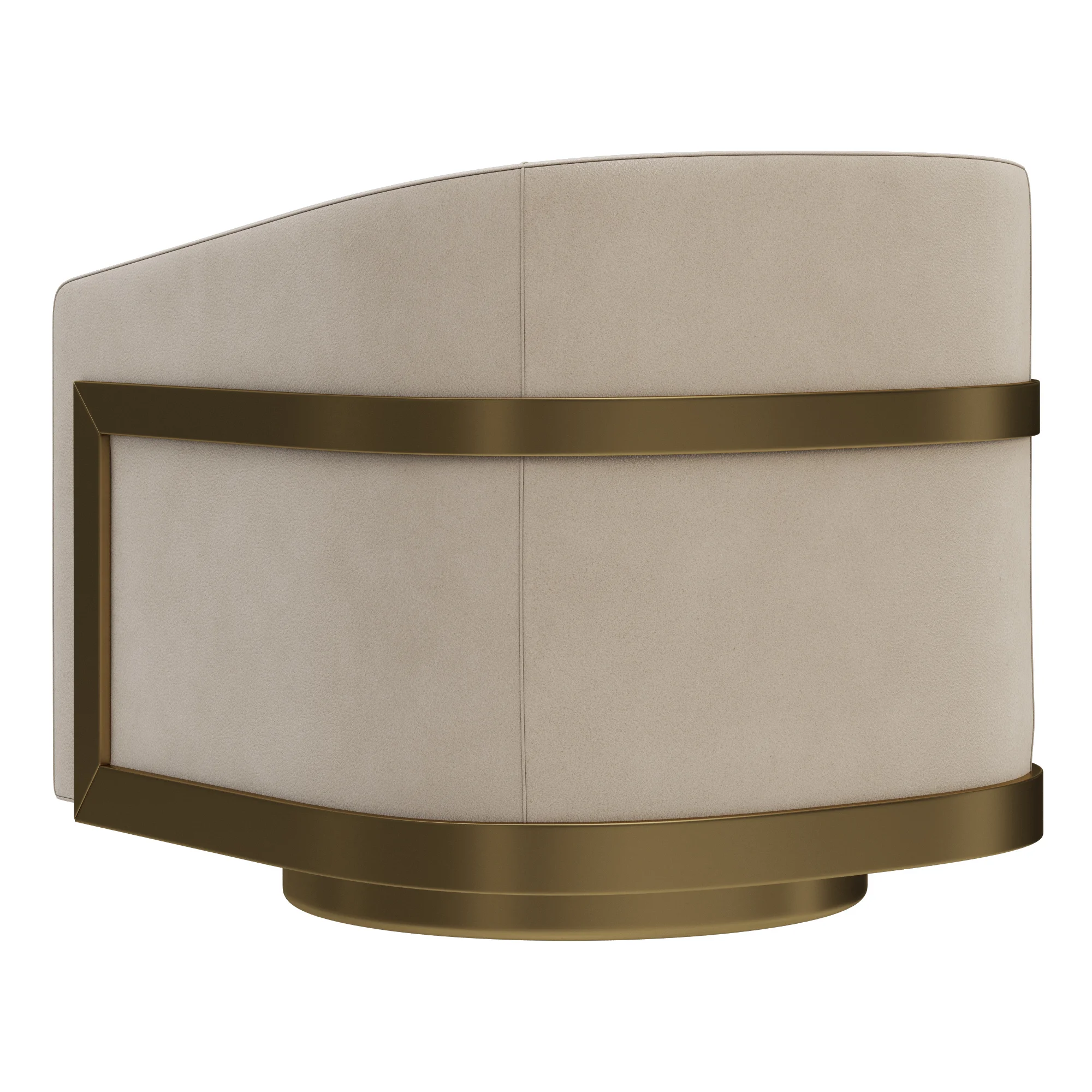 Restoration Hardware Reginald Leather Swivel Chair, 3D model preview 4