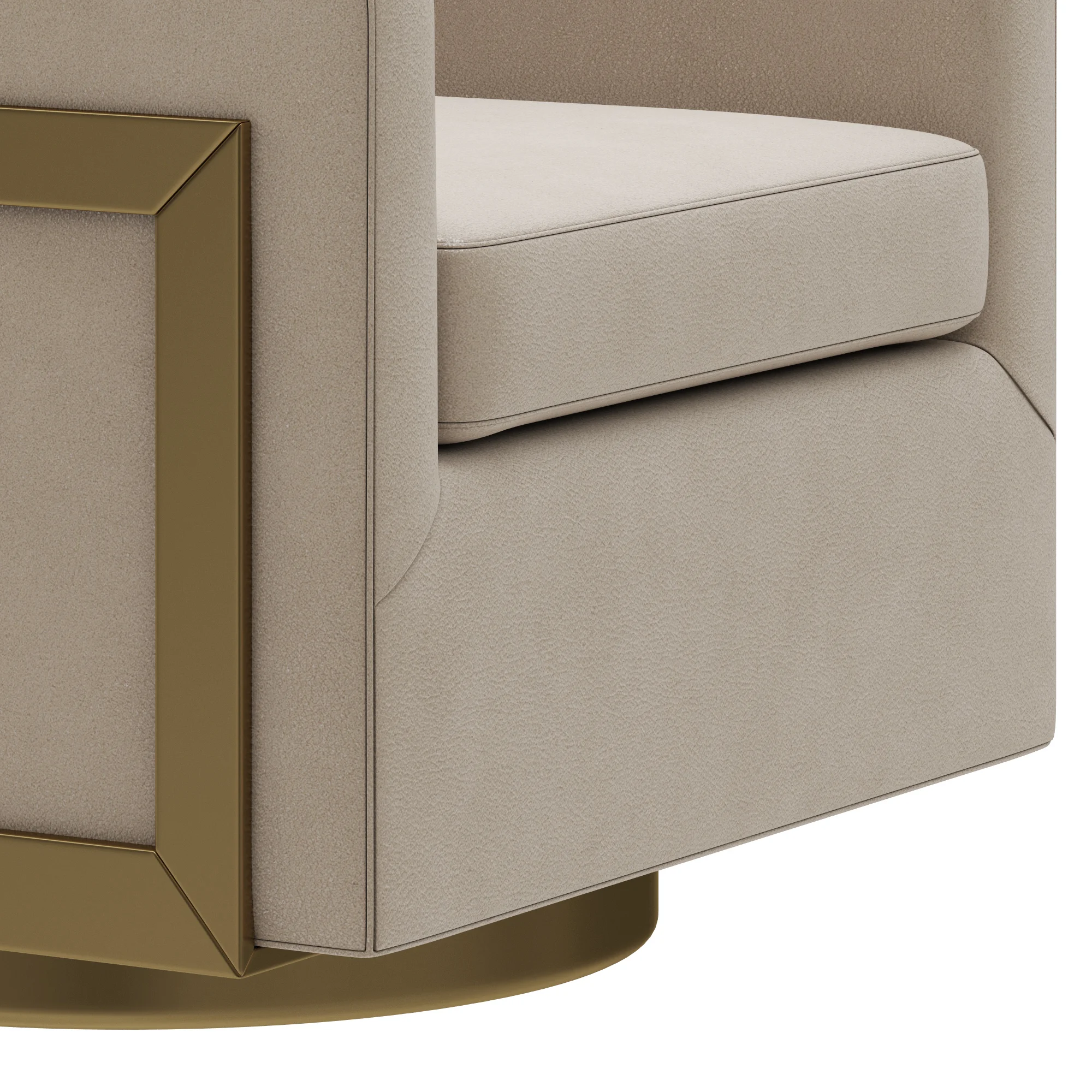Restoration Hardware Reginald Leather Swivel Chair, 3D model preview 5