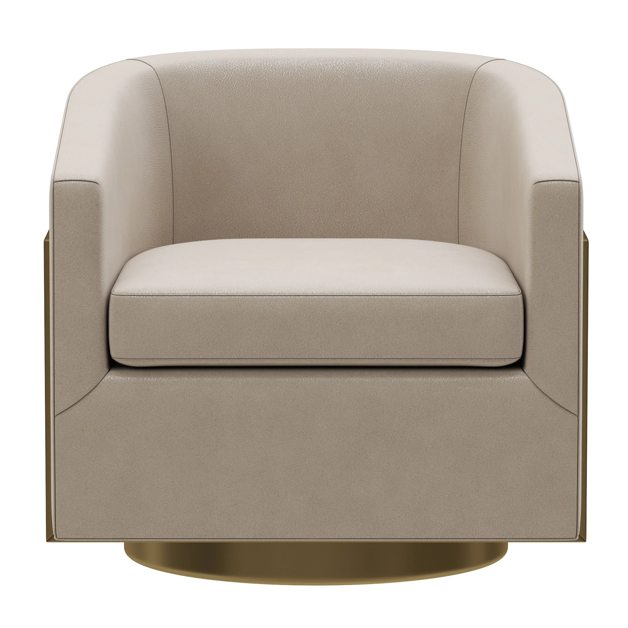 Restoration Hardware Reginald Leather Swivel Chair, 3D model preview 6