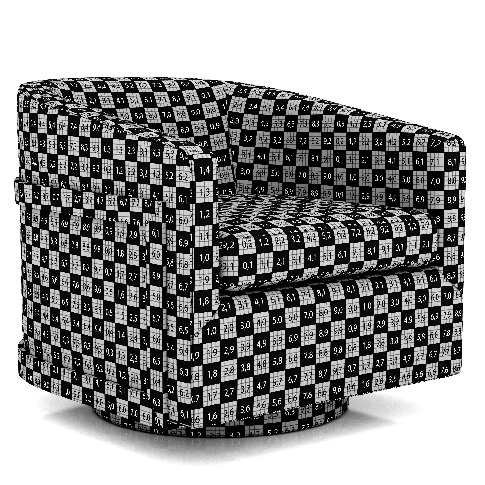 Restoration Hardware Reginald Leather Swivel Chair, 3D model preview 9