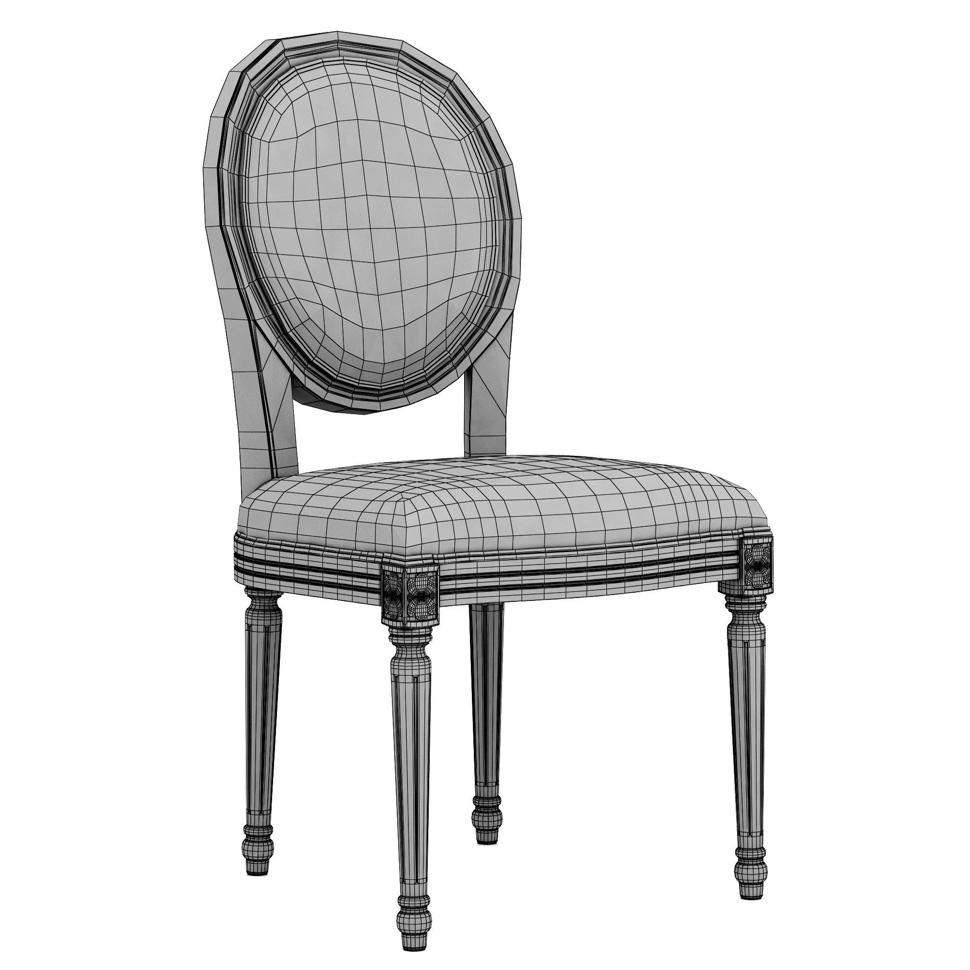 Loft Concept French Chair Provence — 3D model preview 7
