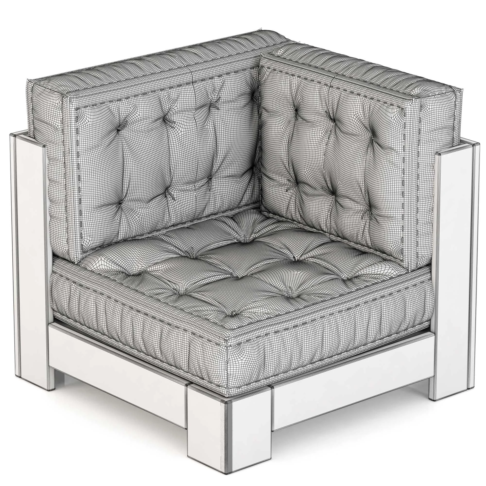 RH Teen Callum Corner Chair — 3D model preview 2