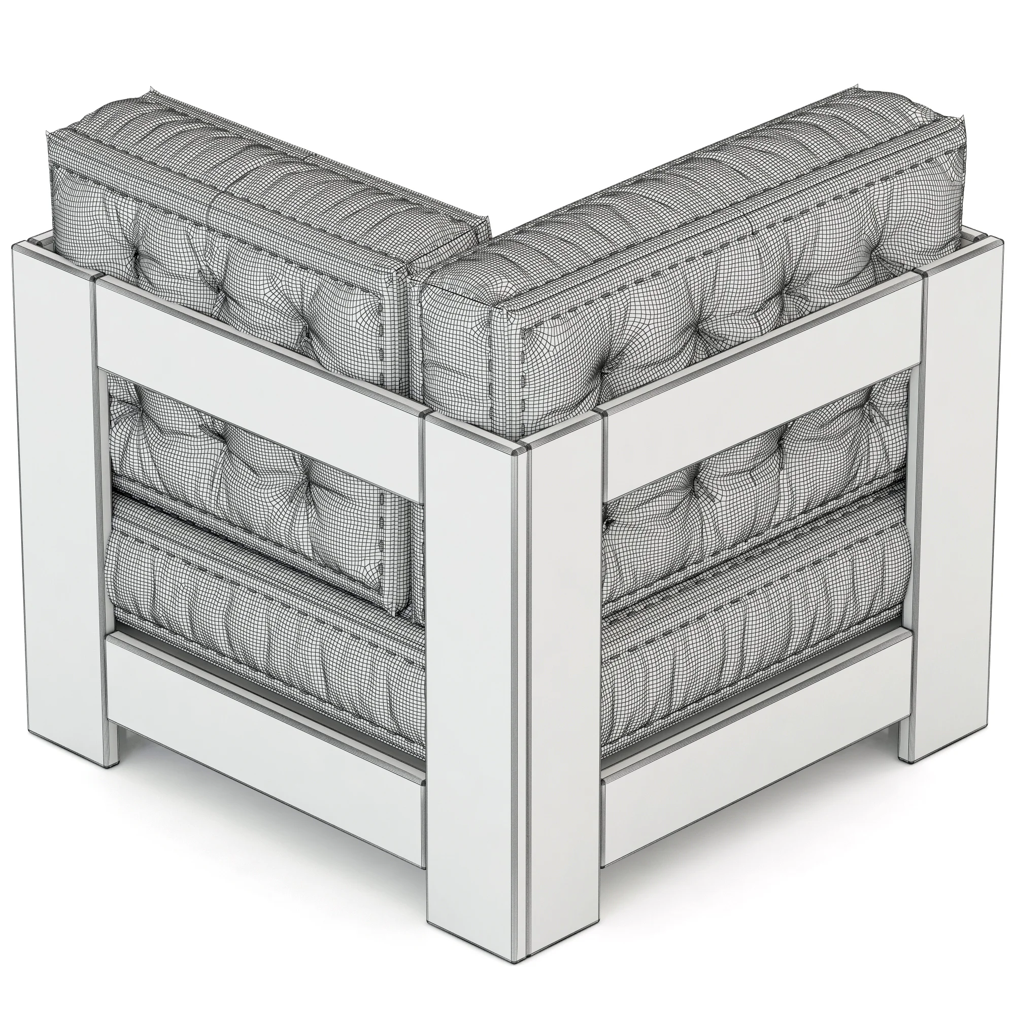 RH Teen Callum Corner Chair — 3D model preview 5