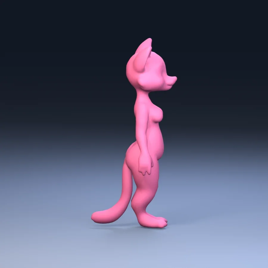 Furry Girl 03, 3D model preview 5