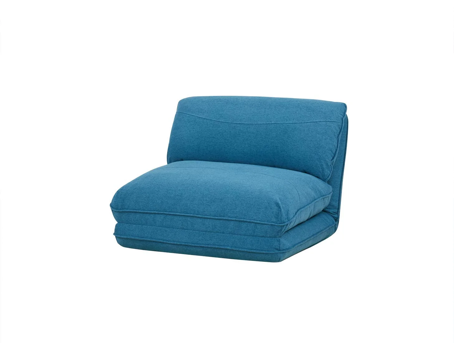 Modern Convertible Floor Chair in Teal Blue Fabric