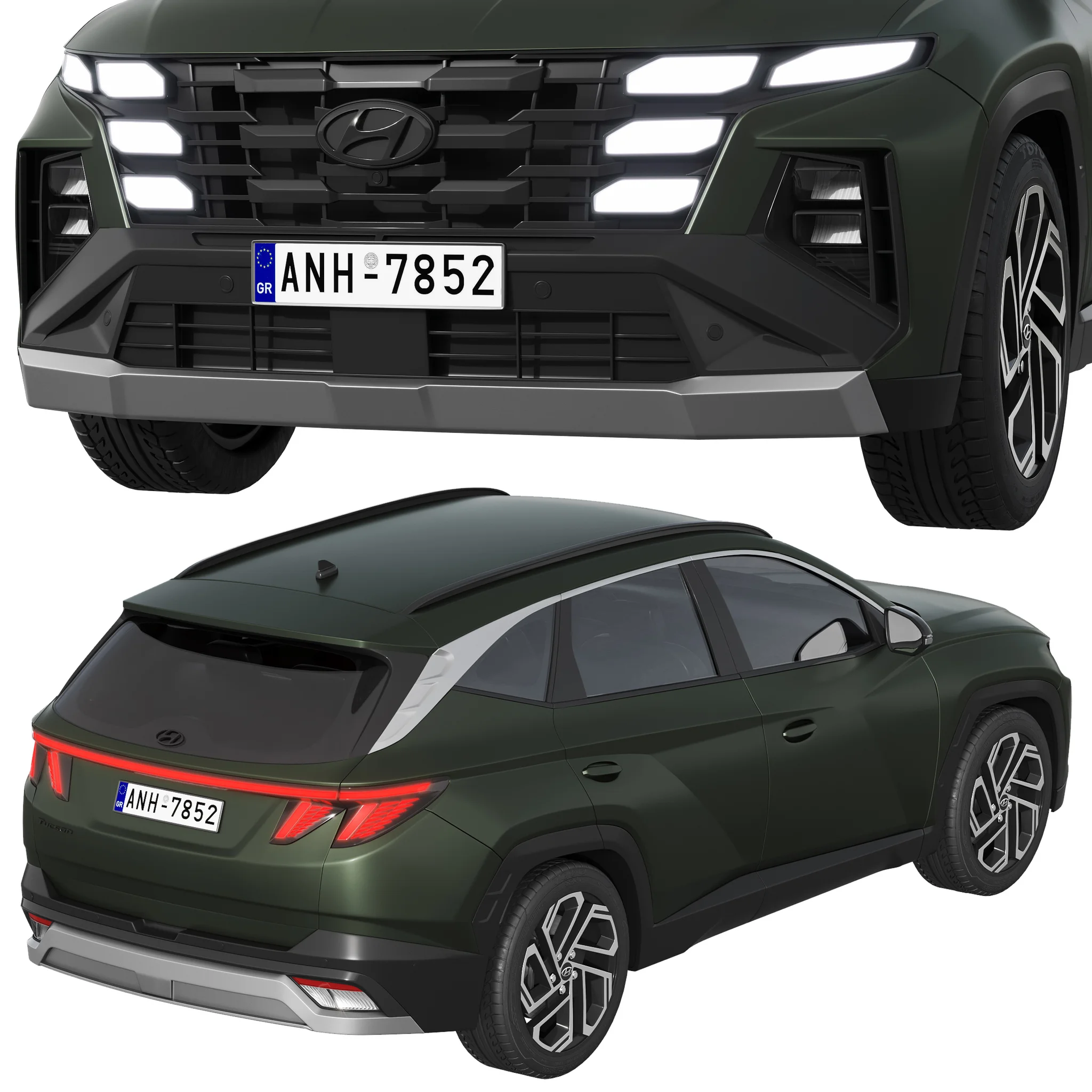 Hyundai Tucson 2024, 3D model preview 3