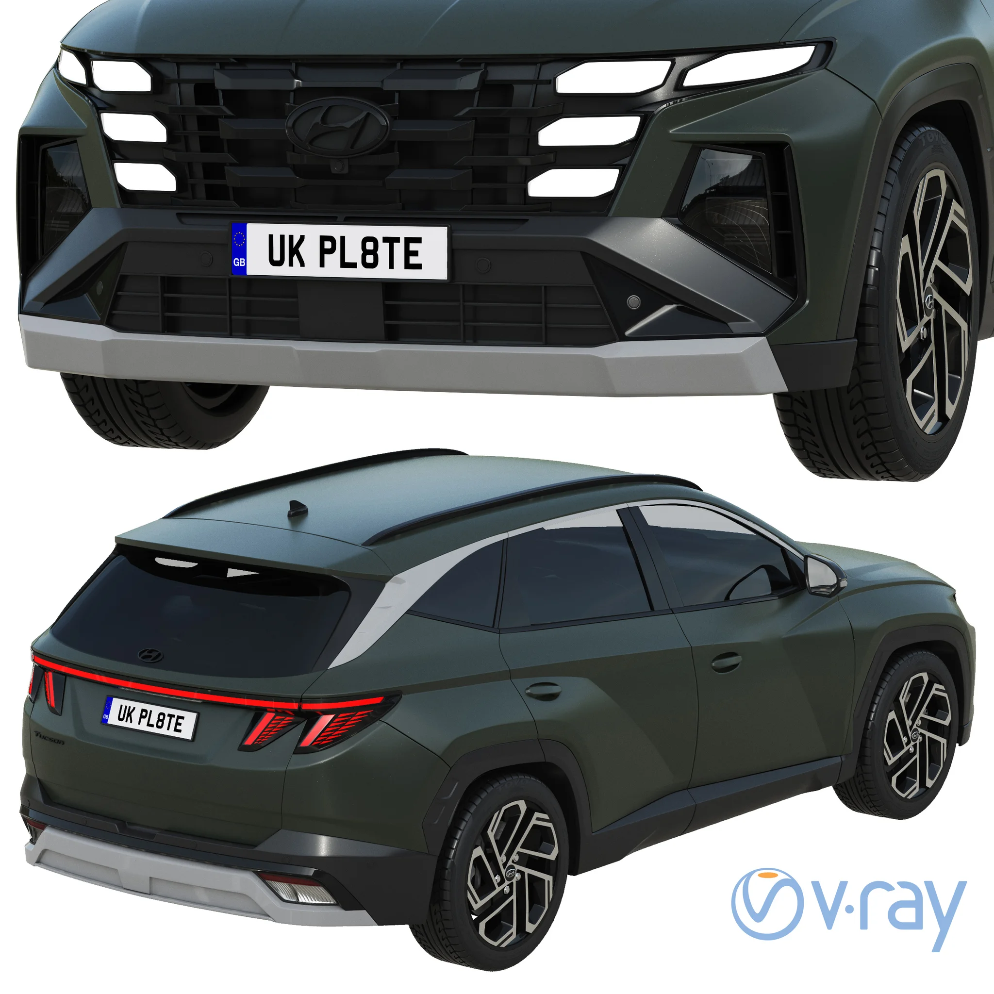 Hyundai Tucson 2024, 3D model preview 5