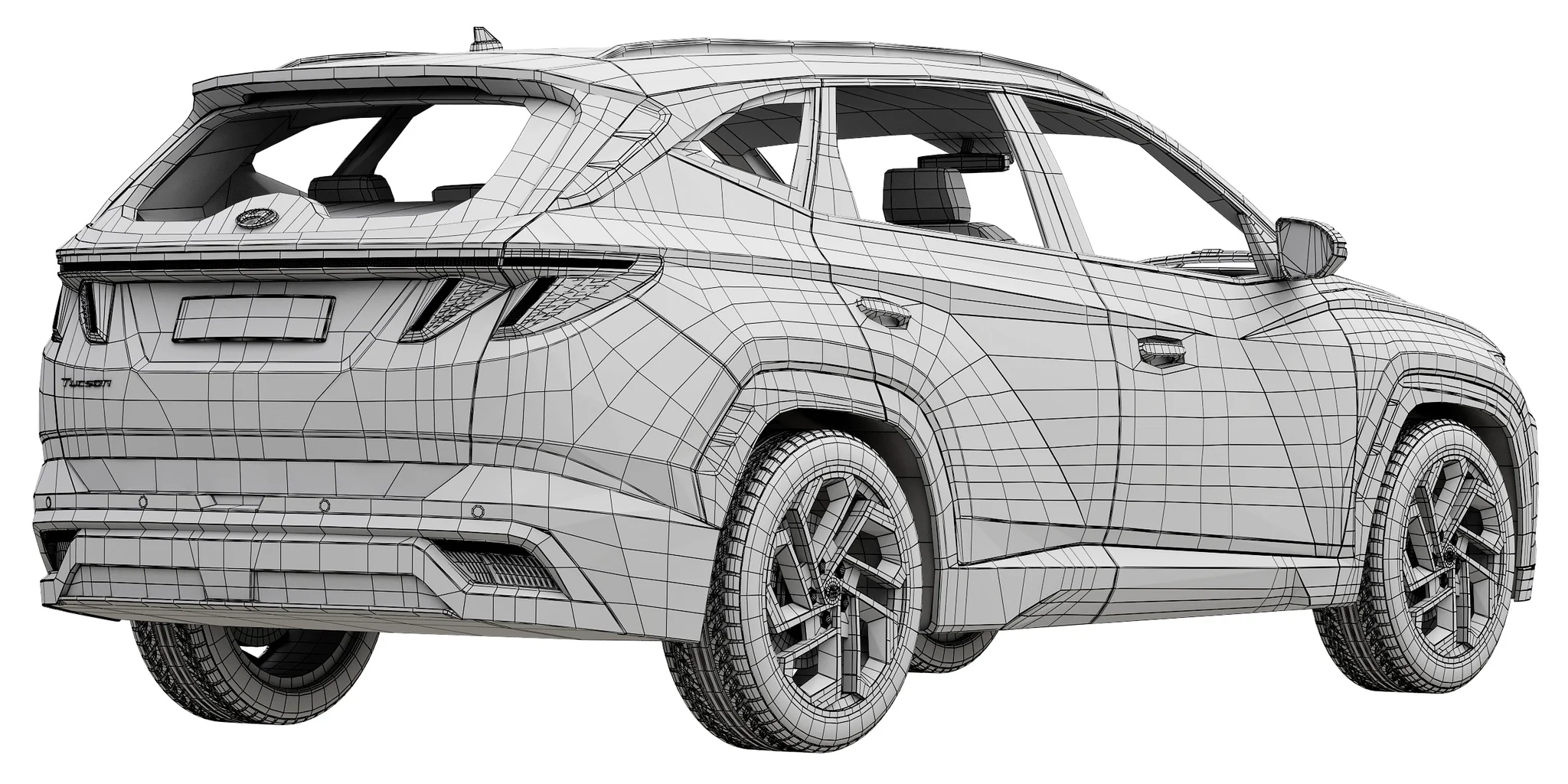 Hyundai Tucson 2024, 3D model preview 8