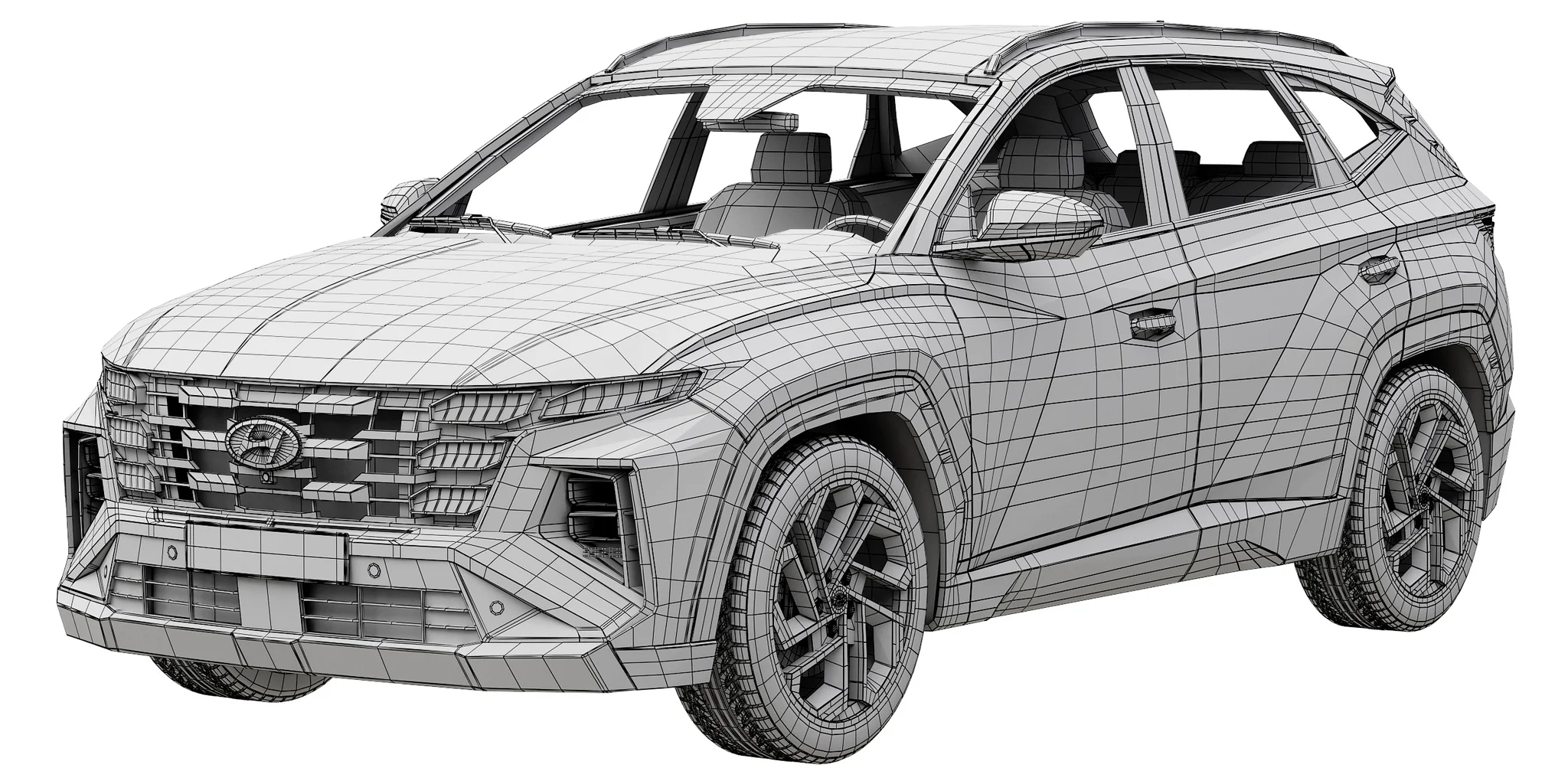 Hyundai Tucson 2024, 3D model preview 12