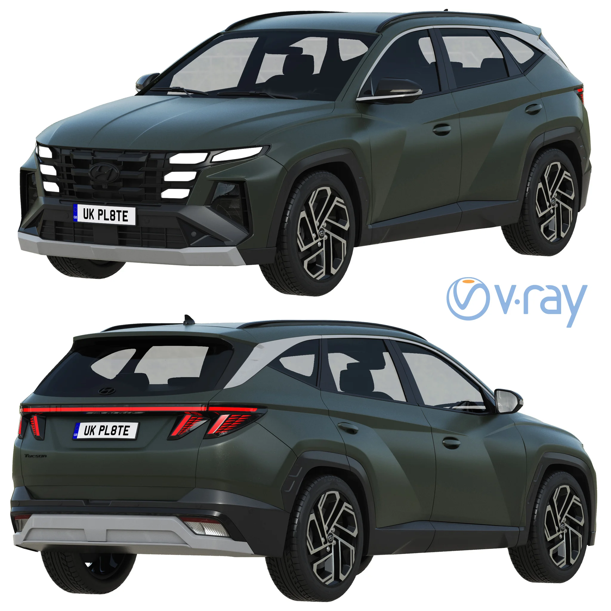 Hyundai Tucson 2024, 3D model preview 14
