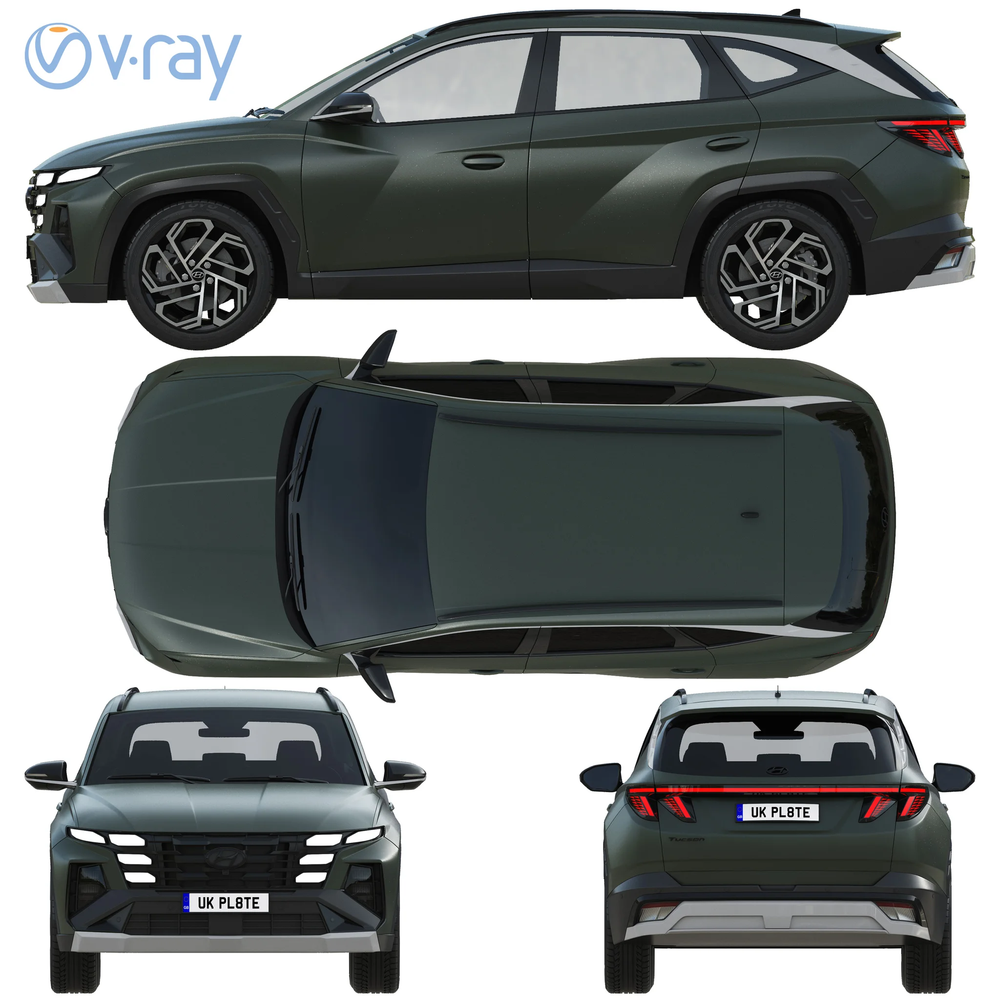 Hyundai Tucson 2024, 3D model preview 30