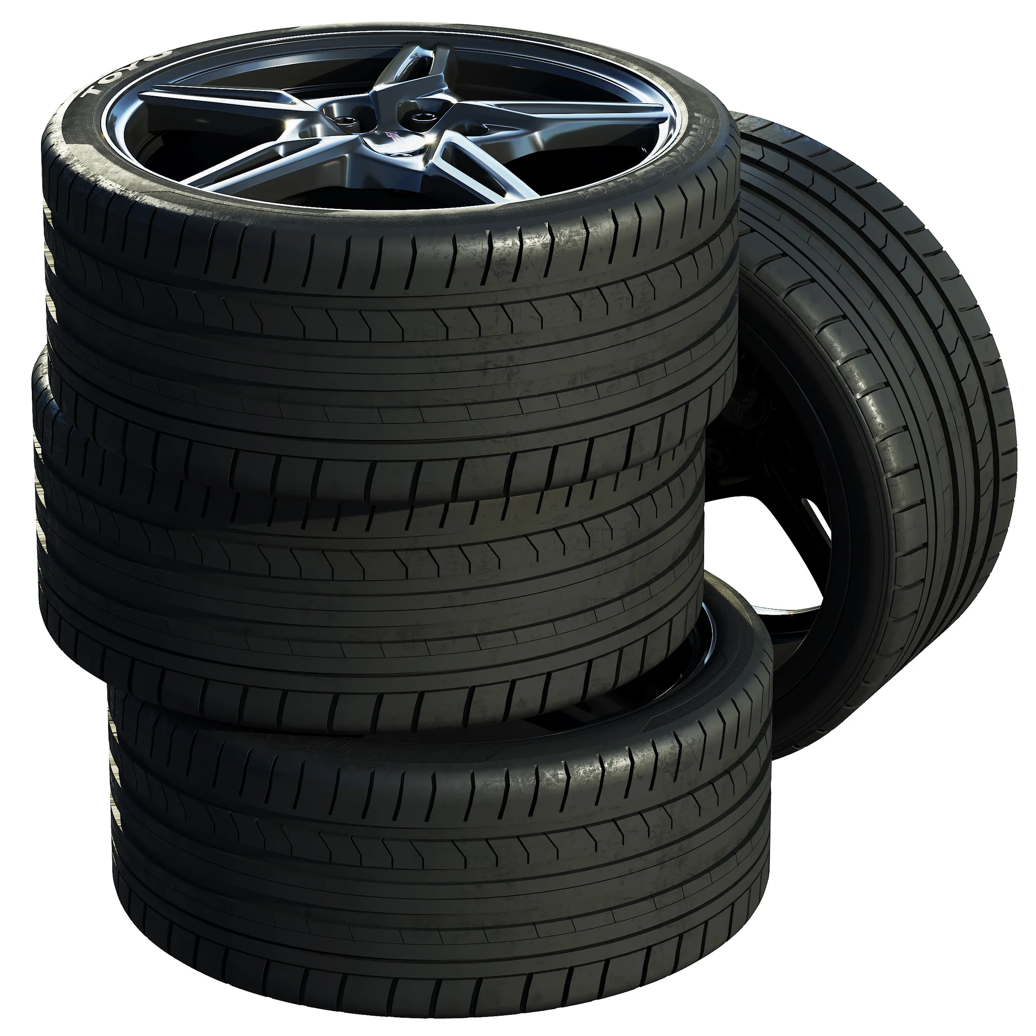 Chevrolet Corvette C8 2020 Tires, 3D model preview 2