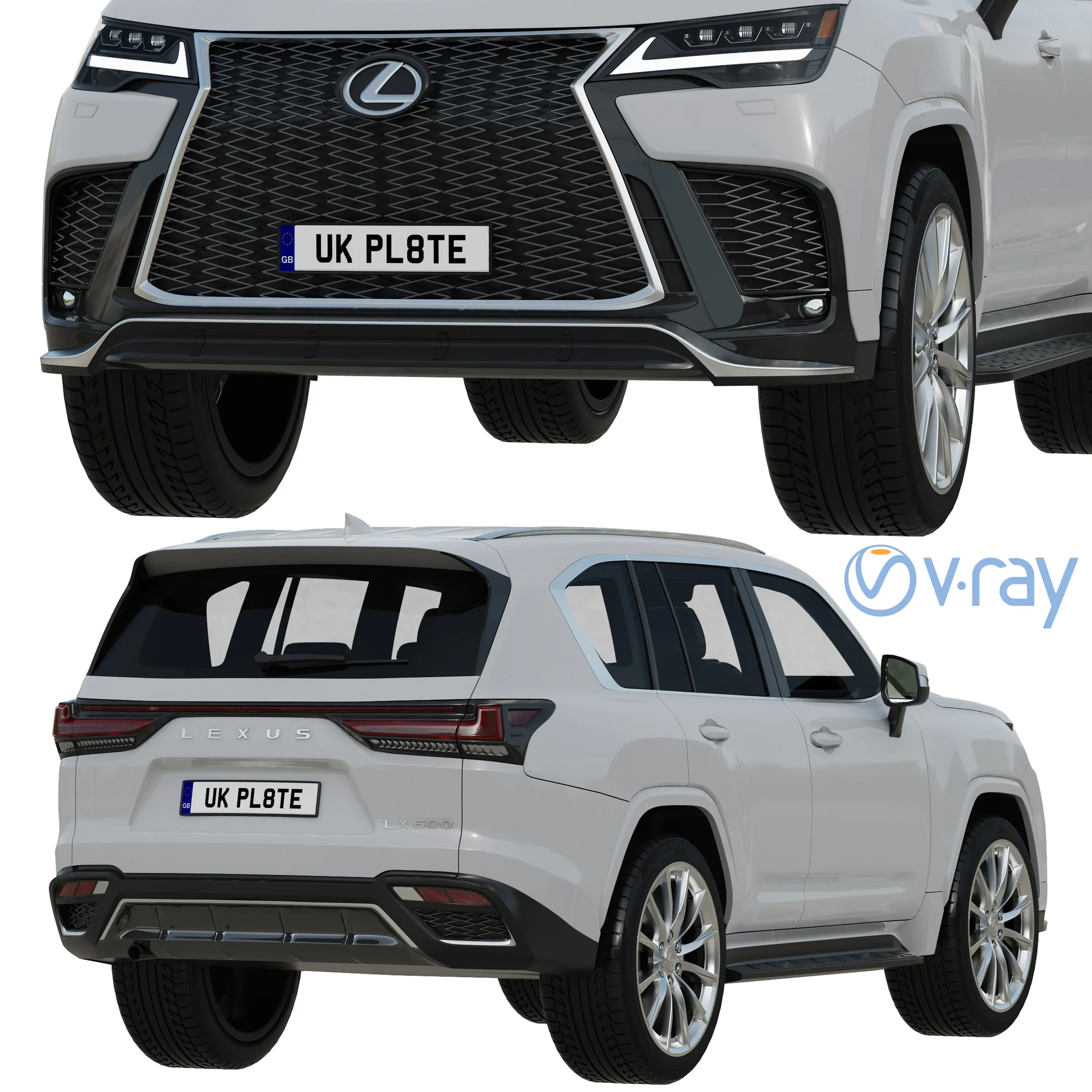 Lexus LX600 F Sport, 3D model preview 5