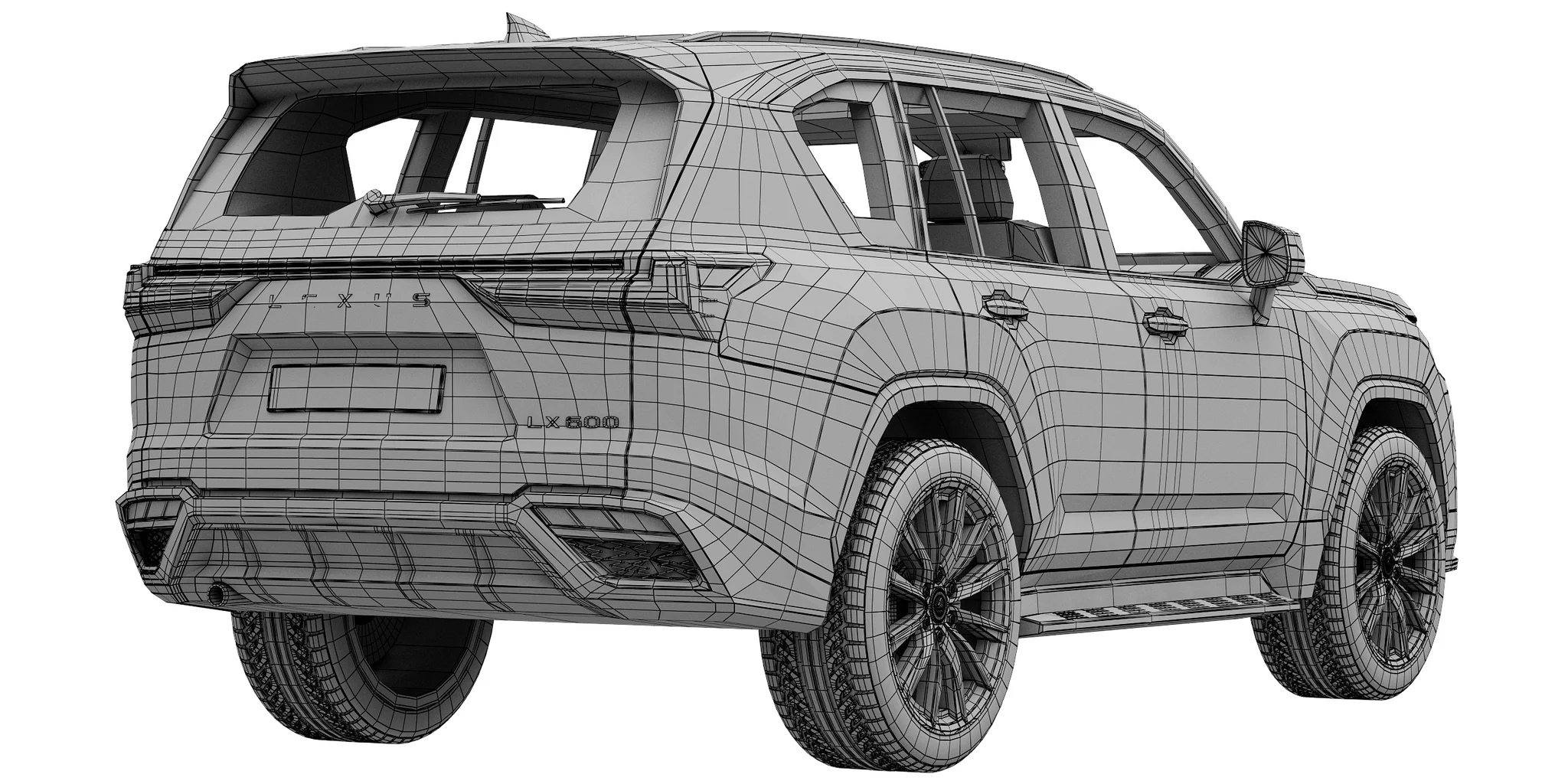 Lexus LX600 F Sport, 3D model preview 8