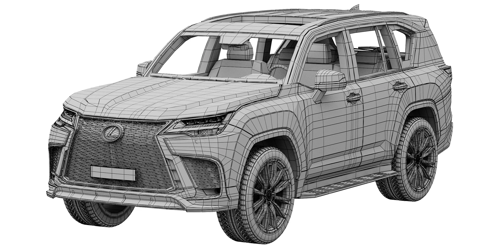 Lexus LX600 F Sport, 3D model preview 12