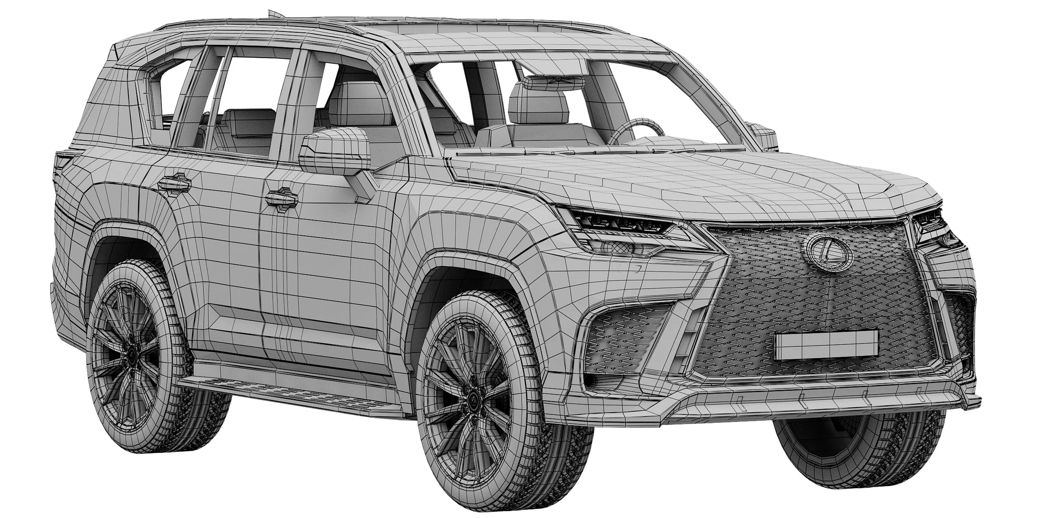 Lexus LX600 F Sport, 3D model preview 17