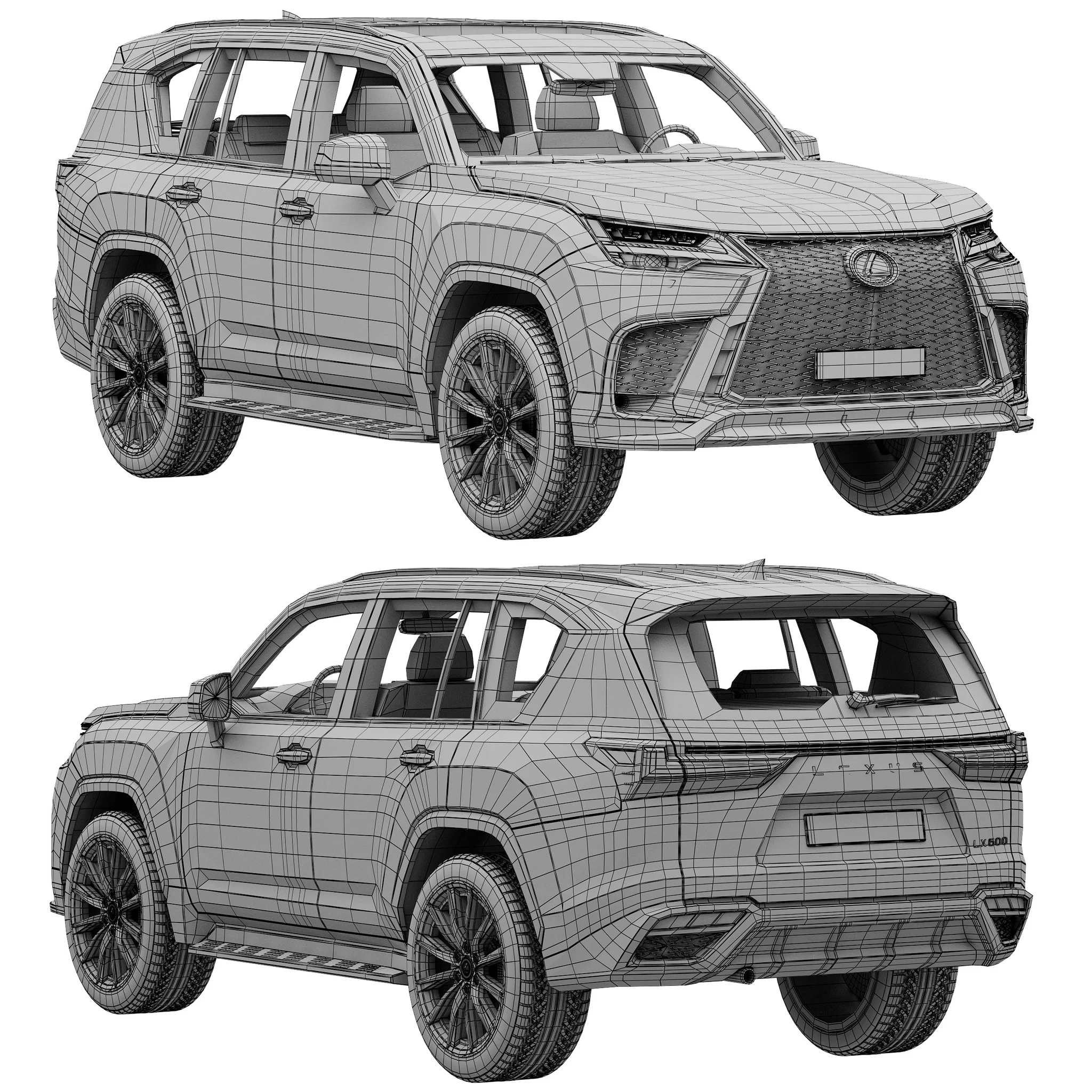 Lexus LX600 F Sport, 3D model preview 18