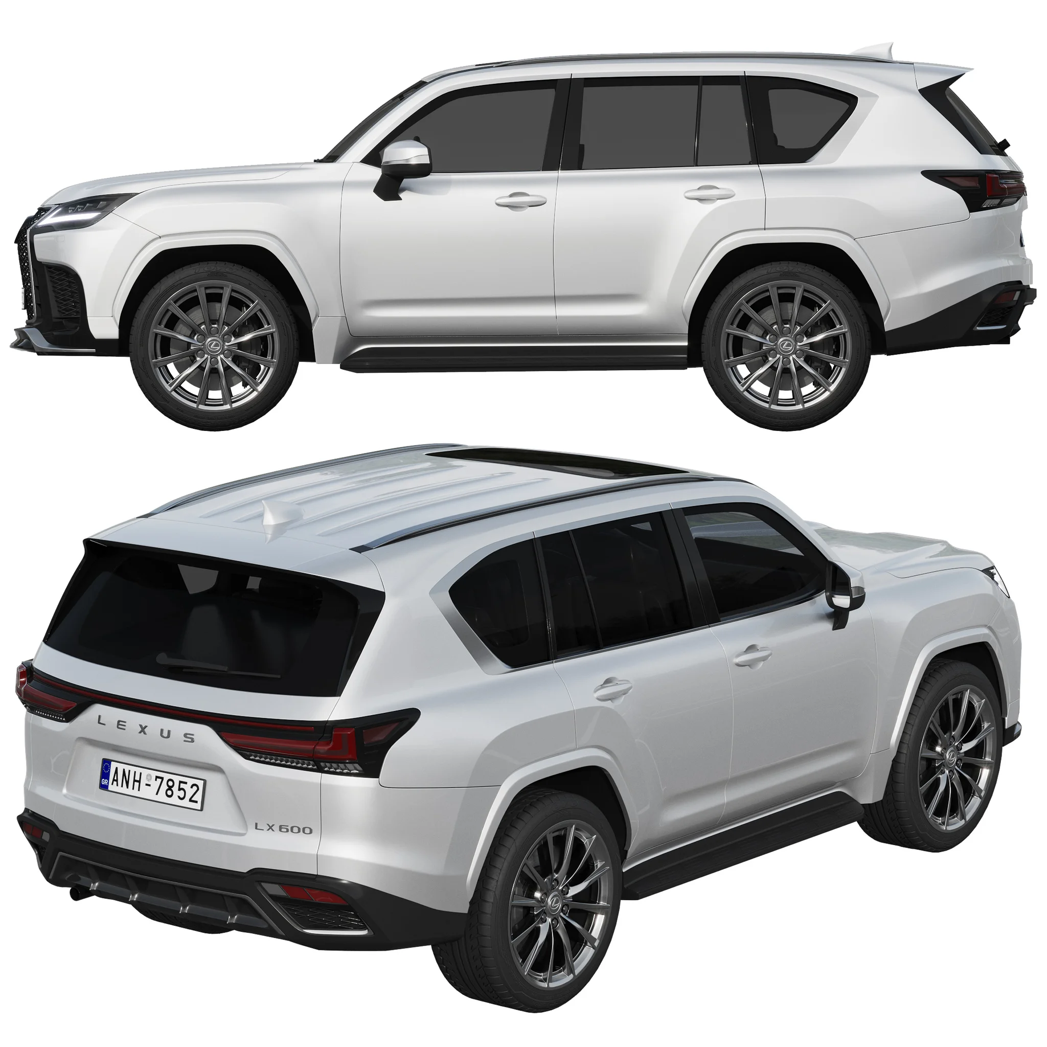 Lexus LX600 F Sport, 3D model preview 28