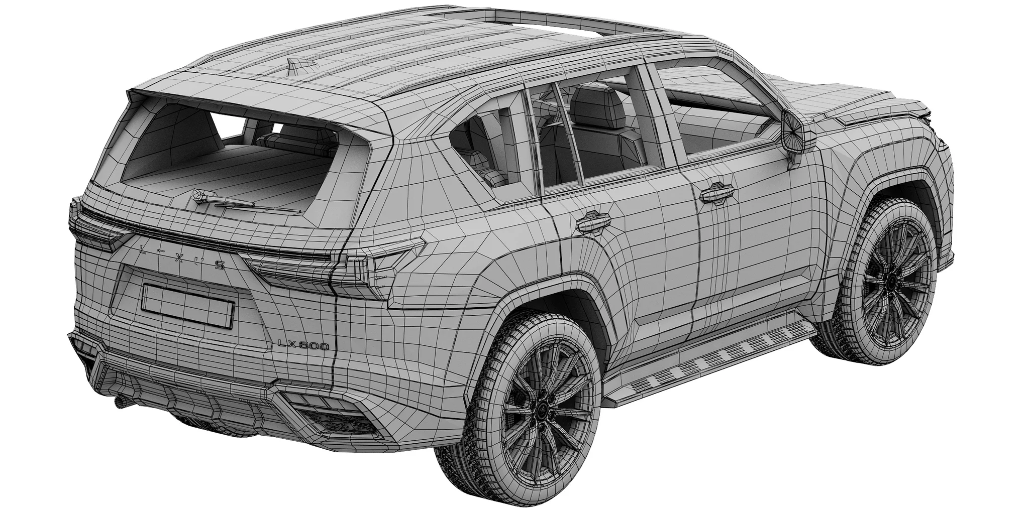 Lexus LX600 F Sport, 3D model preview 35