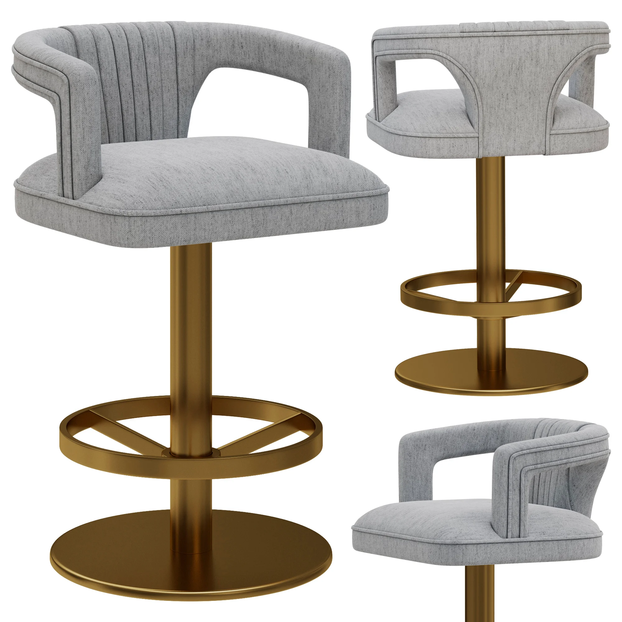 Brabbu KAROO II COUNTER STOOL — 3D model preview 2